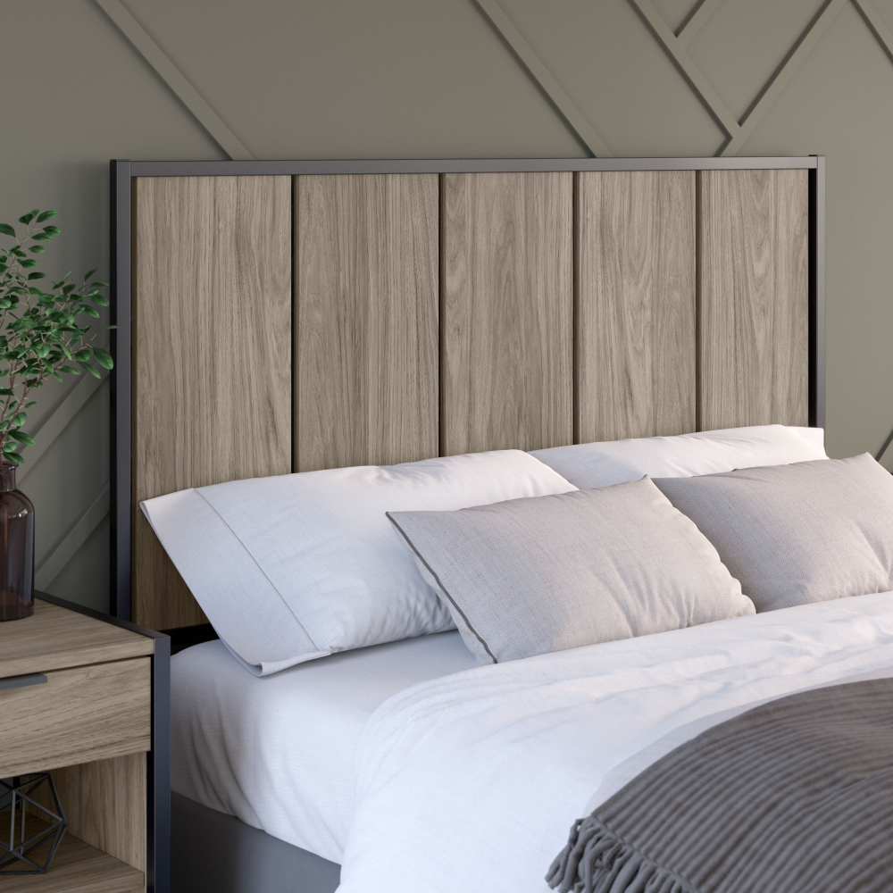 Shop Bush Furniture Atria Full/Queen Size Headboard, Image 01, ARQ165MH, #color_modern hickory