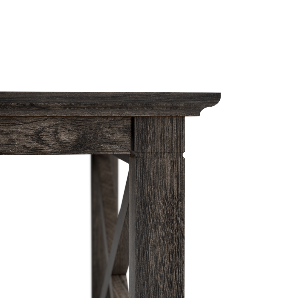 Shop Bush Furniture Key West Tall TV Stand with Set of 2 Bookcases, Image 05, KWS027GH, #color_dark gray hickory