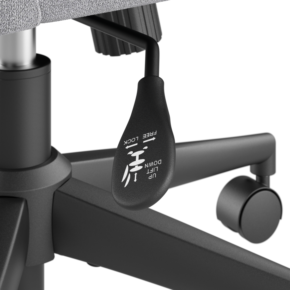 Shop Bush Furniture Serenity Mid Back Armless Office Chair with Wheels, Image 04, CH4101CGF-03, #color_cool gray fabric