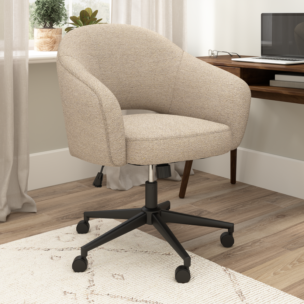 Shop Bush Furniture Fairfax Mid Century Modern Desk Chair for Home Office, Image 01, CH4401CBF-03, #color_cool beige fabric