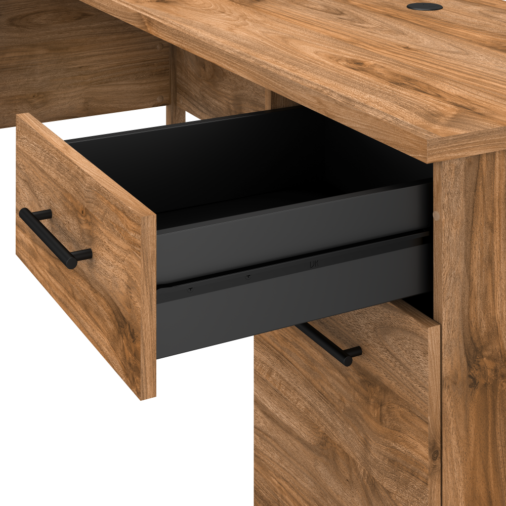 Shop Bush Furniture Somerset 72W 3 Position Sit to Stand L Shaped Desk, Image 05, SET014FW, #color_fresh walnut