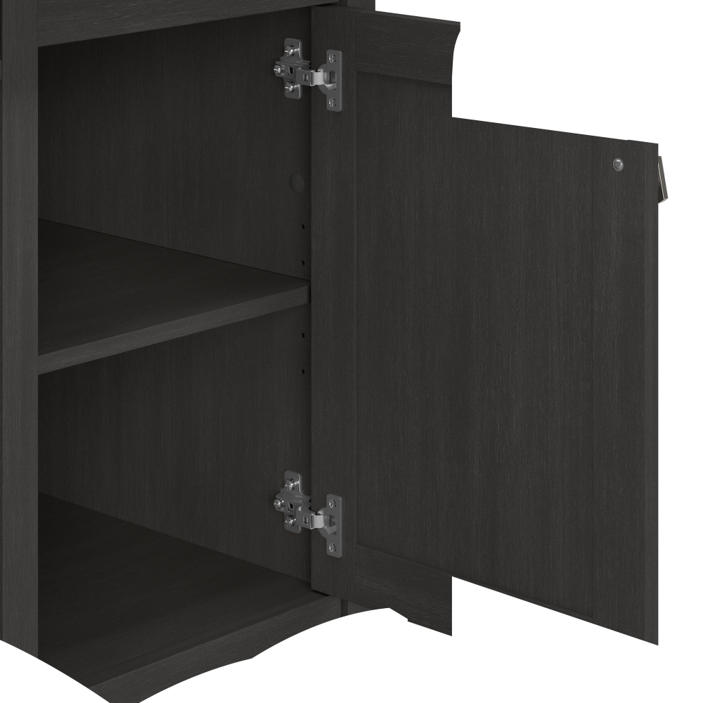 Shop Bush Furniture Salinas 55W Corner Desk with Lateral File Cabinet and 5 Shelf Bookcase, Image 03, SAL013VB, #color_vintage black