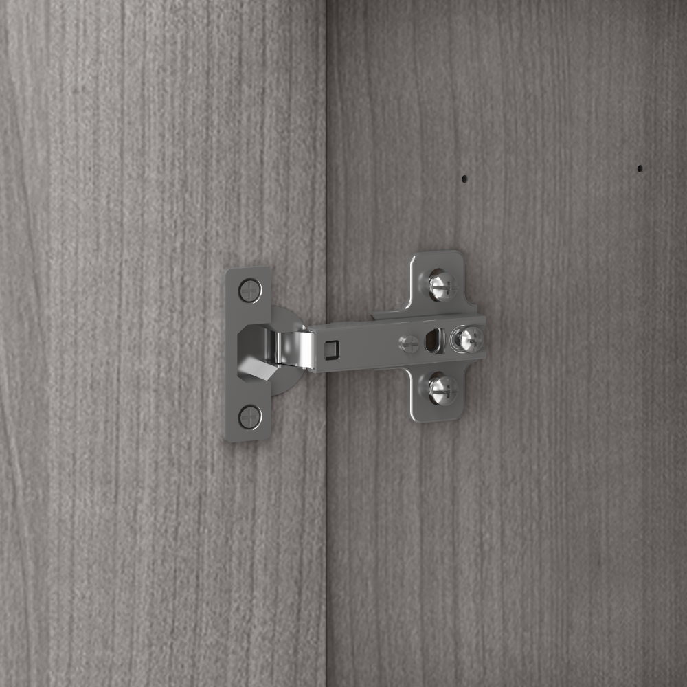 Shop Bush Furniture Somerset 72W 3 Position Sit to Stand L Shaped Desk with Hutch and Bookcase, Image 06, SET017PG, #color_platinum gray