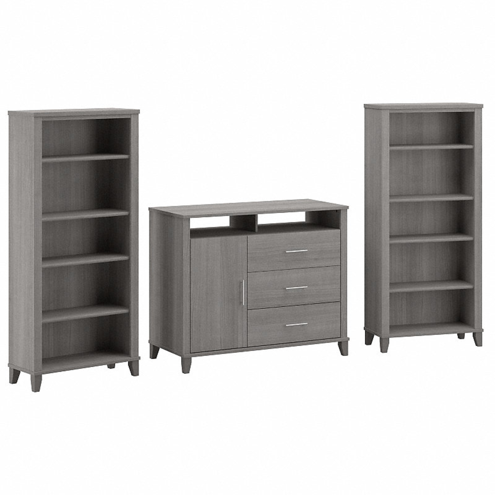 Shop Bush Furniture Somerset Entertainment Center, Image 02, SET039PG, #color_platinum gray