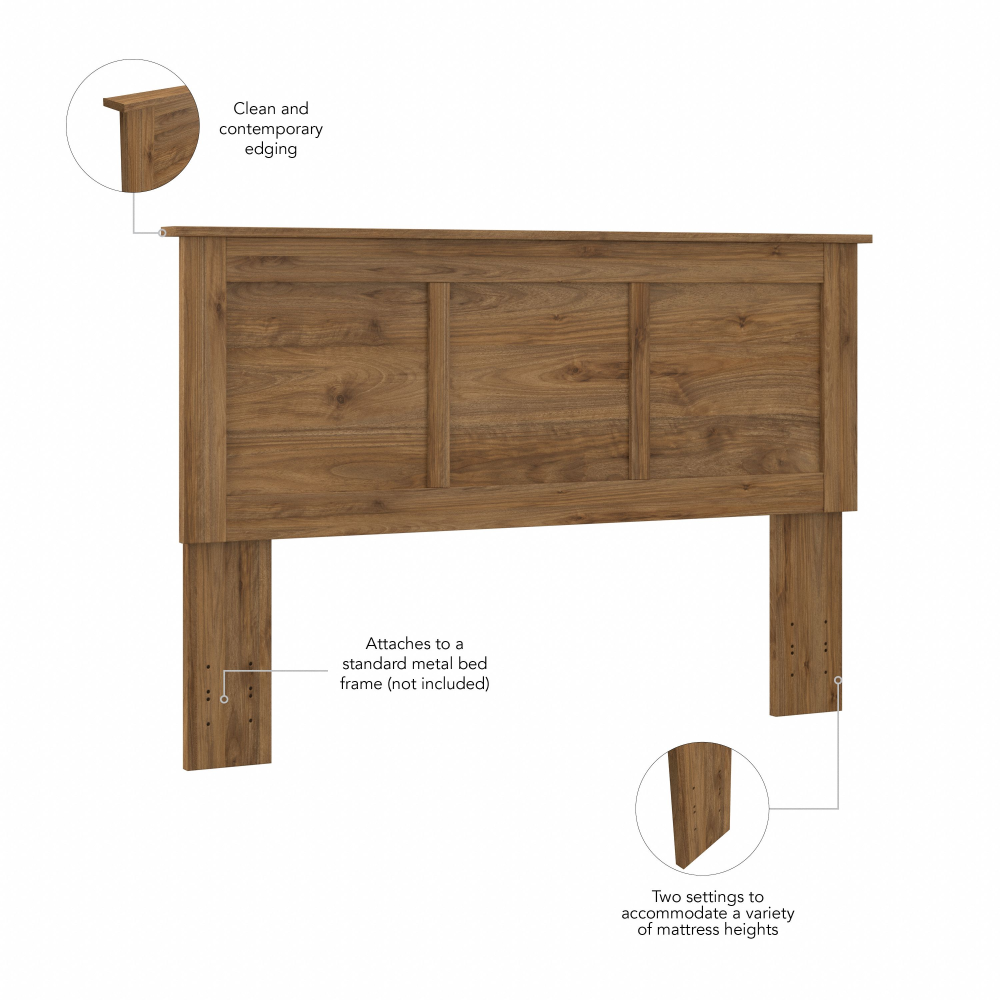 Shop Bush Furniture Somerset Full/Queen Size Headboard, Image 06, STQ165FW, #color_fresh walnut