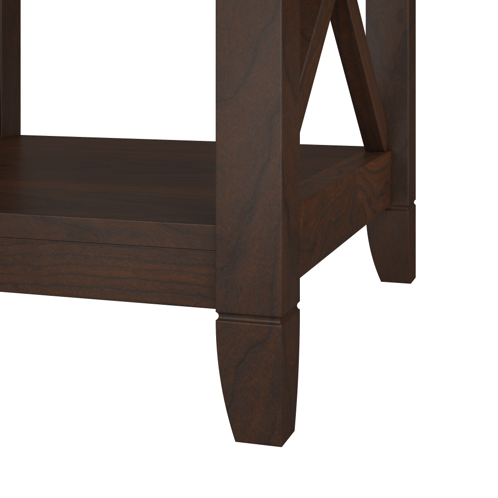 Shop Bush Furniture Key West Hall Tree with Shoe Storage Bench, Image 05, KWS166BC-03, #color_bing cherry