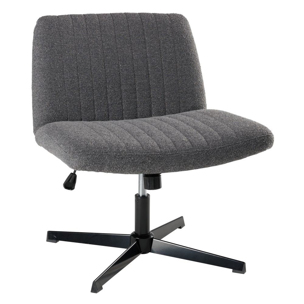 Shop Bush Furniture Sutton Armless Computer Chair Without Wheels, Image 02, CH4201DCF-03, #color_dark charcoal fabric