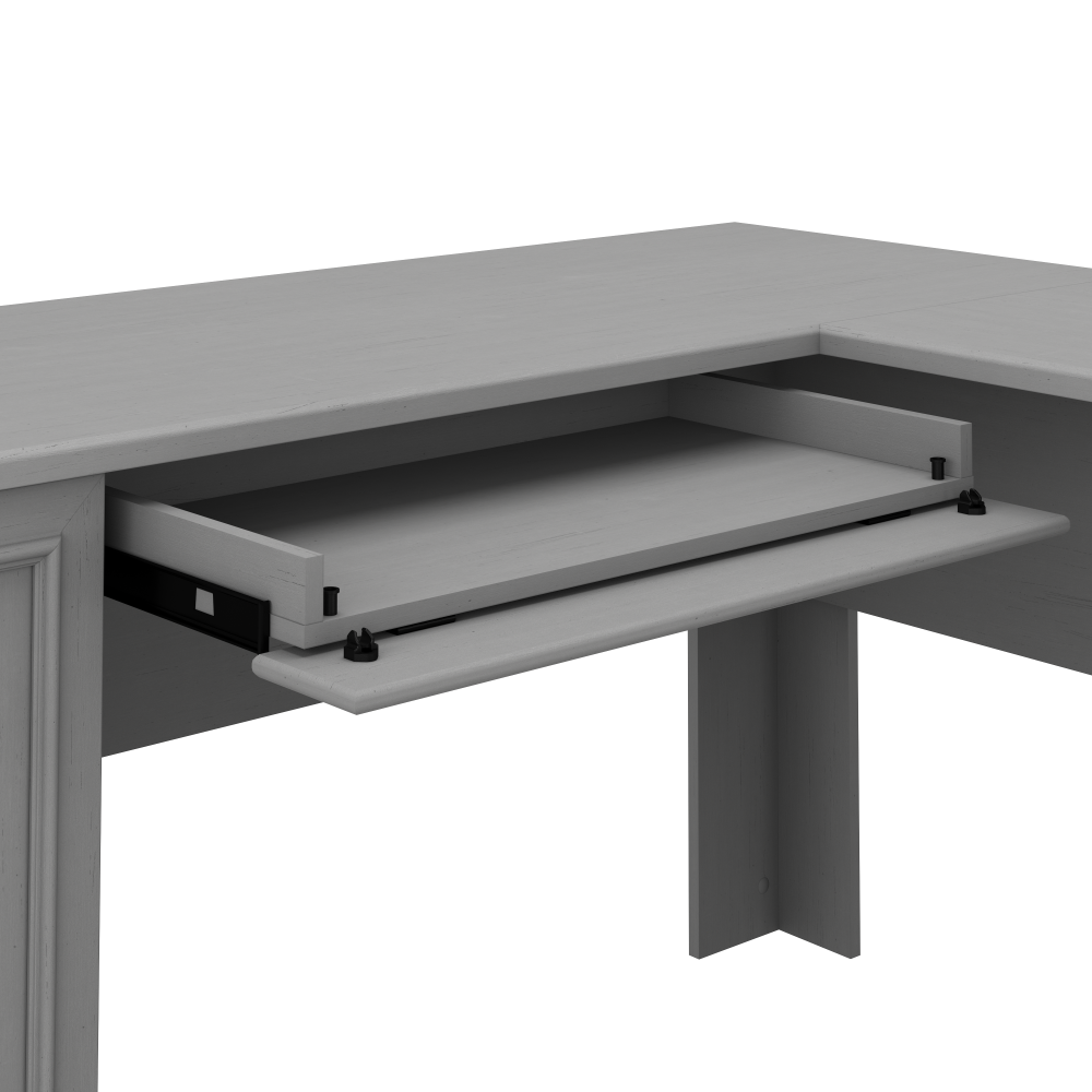 Shop Bush Furniture Fairview 60W L Shaped Desk with Hutch and Lateral File Cabinet, Image 04, FV003CG, #color_cape cod gray