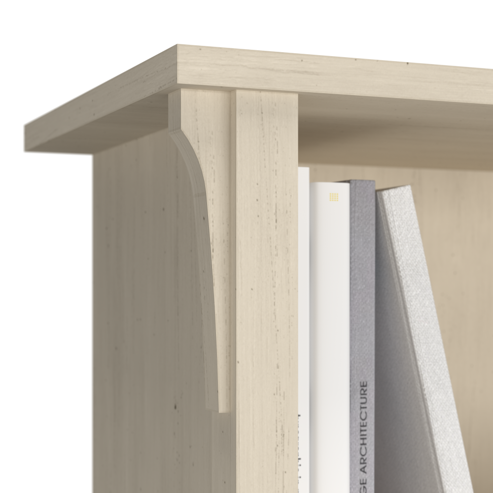 Shop Bush Furniture Salinas 6 Cube Organizer, Image 03, SAB148AW-03, #color_antique white