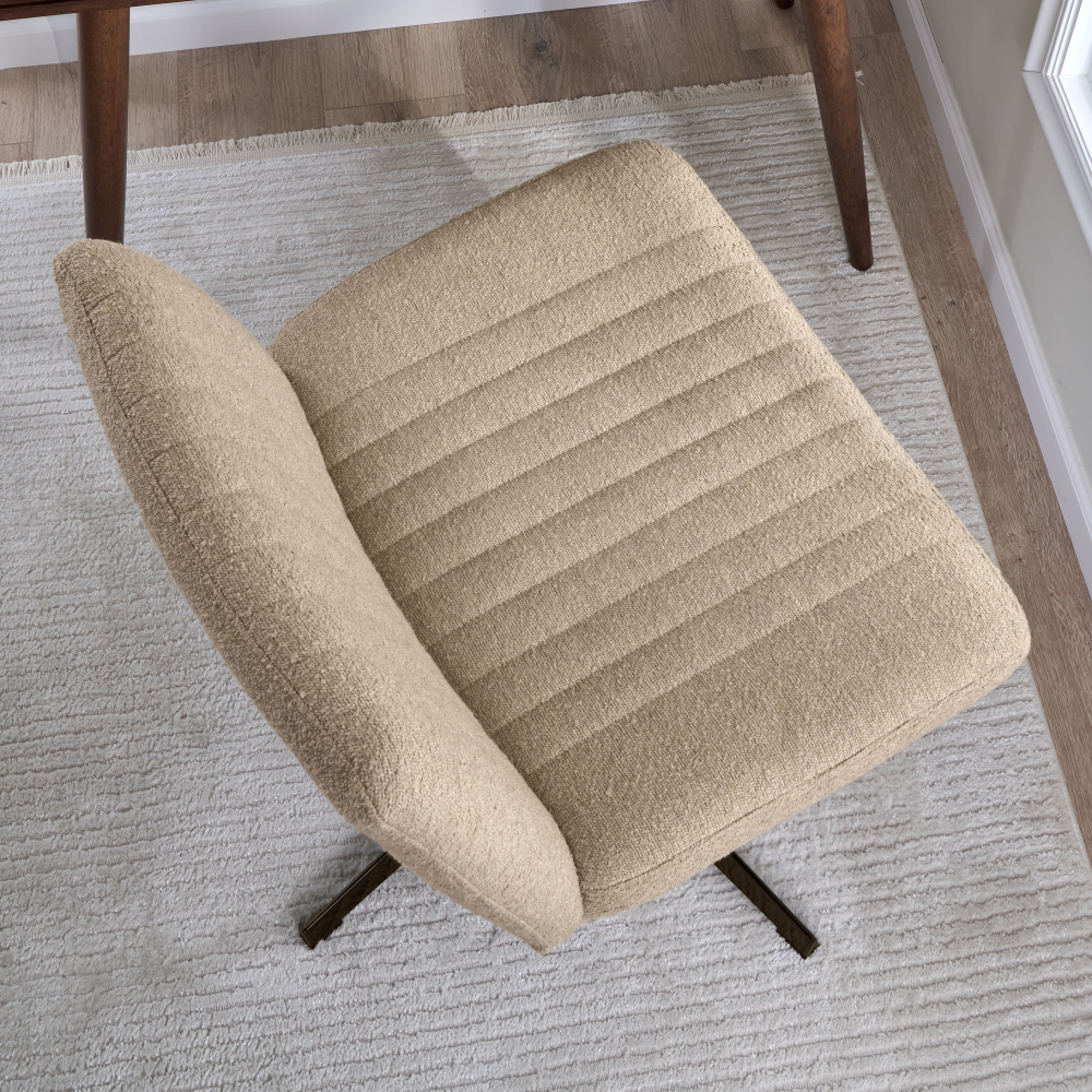 Shop Bush Furniture Sutton Armless Computer Chair Without Wheels, Image 05, CH4201CBF-03, #color_cool beige fabric