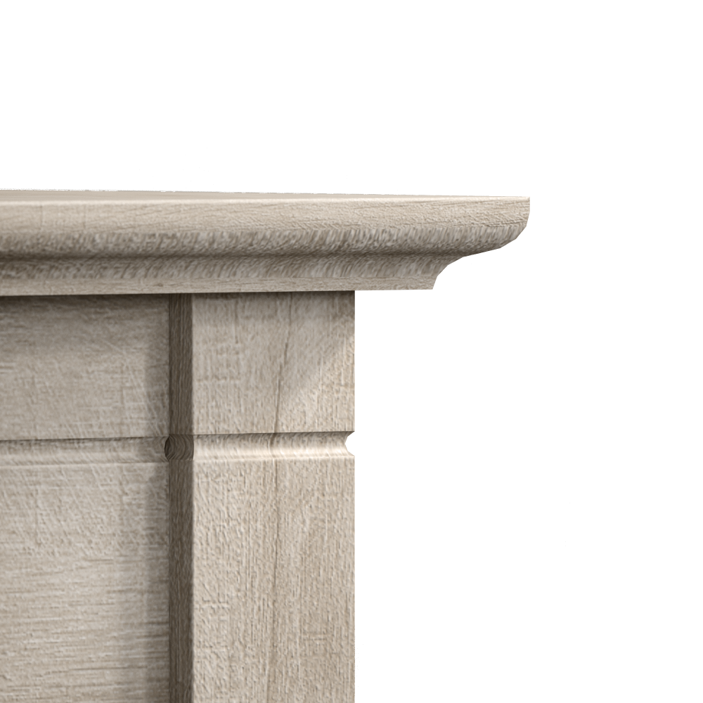 Shop Bush Furniture Key West Console Table with Drawers and Shelves, Image 05, KWT248WG-03, #color_washed gray