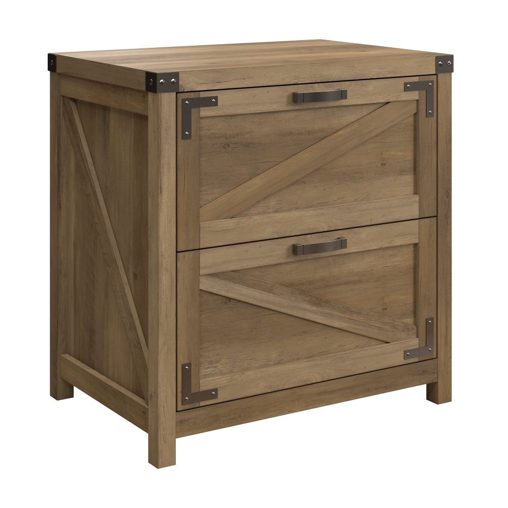 Shop Bush Furniture Knoxville 2 Drawer Lateral File Cabinet, Image 02, CGF129RCP-03, #color_reclaimed pine