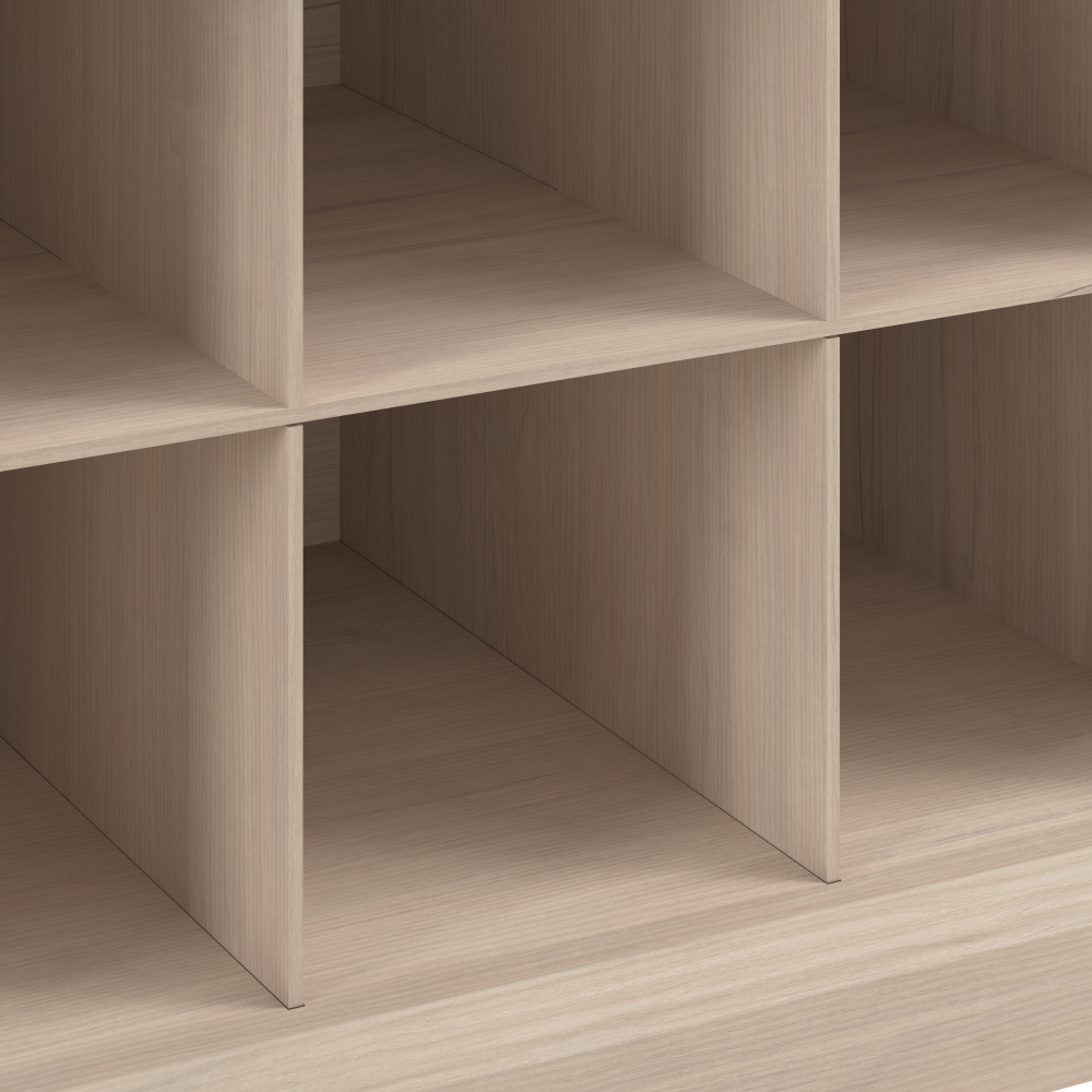 Shop Bush Furniture Woodland Entryway Storage Set with Hall Trees and Shoe Bench with Drawers, Image 04, WDL012WM, #color_white washed maple