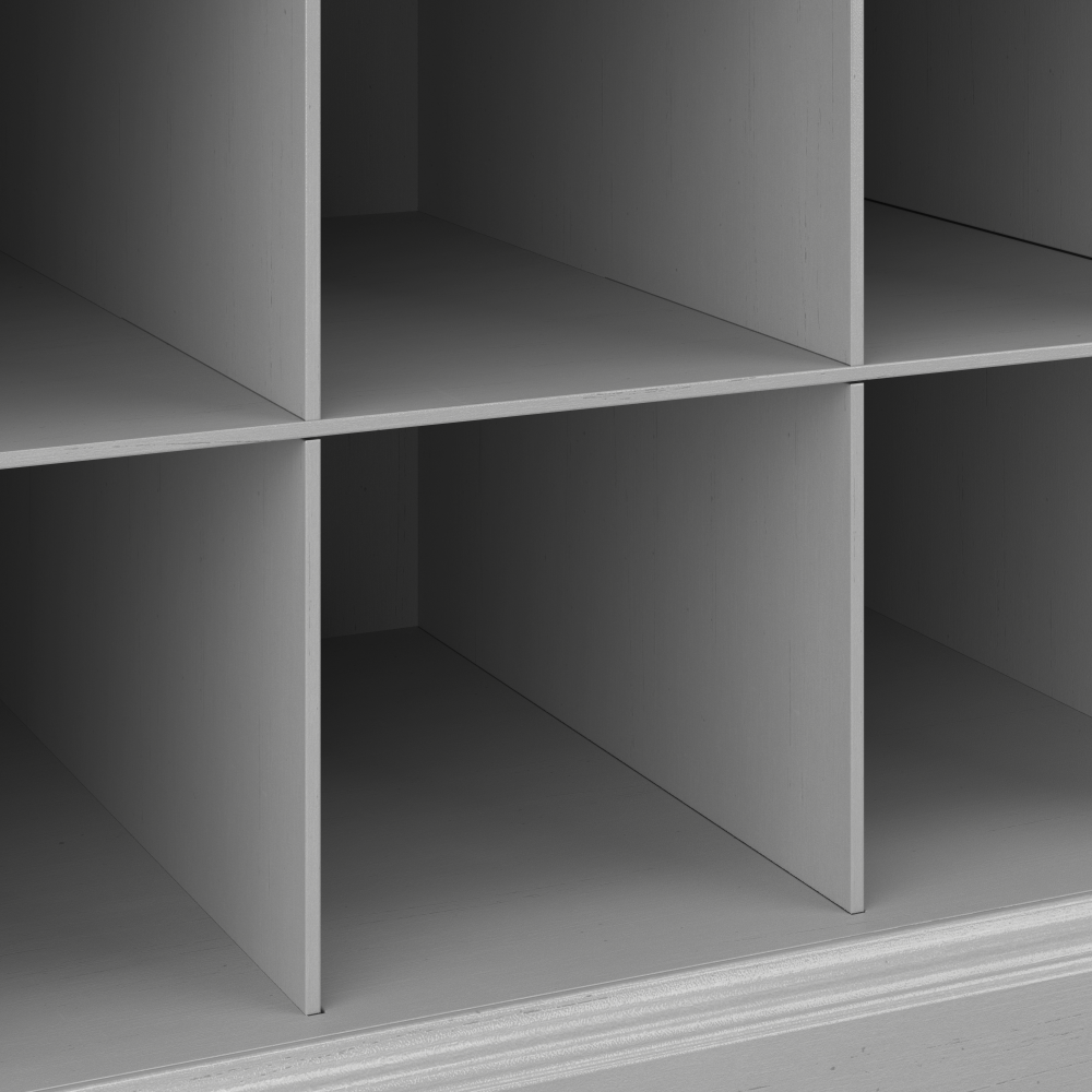 Shop Bush Furniture Woodland Full Entryway Storage Set with Coat Rack and Shoe Bench with Drawers, Image 03, WDL014CG, #color_cape cod gray