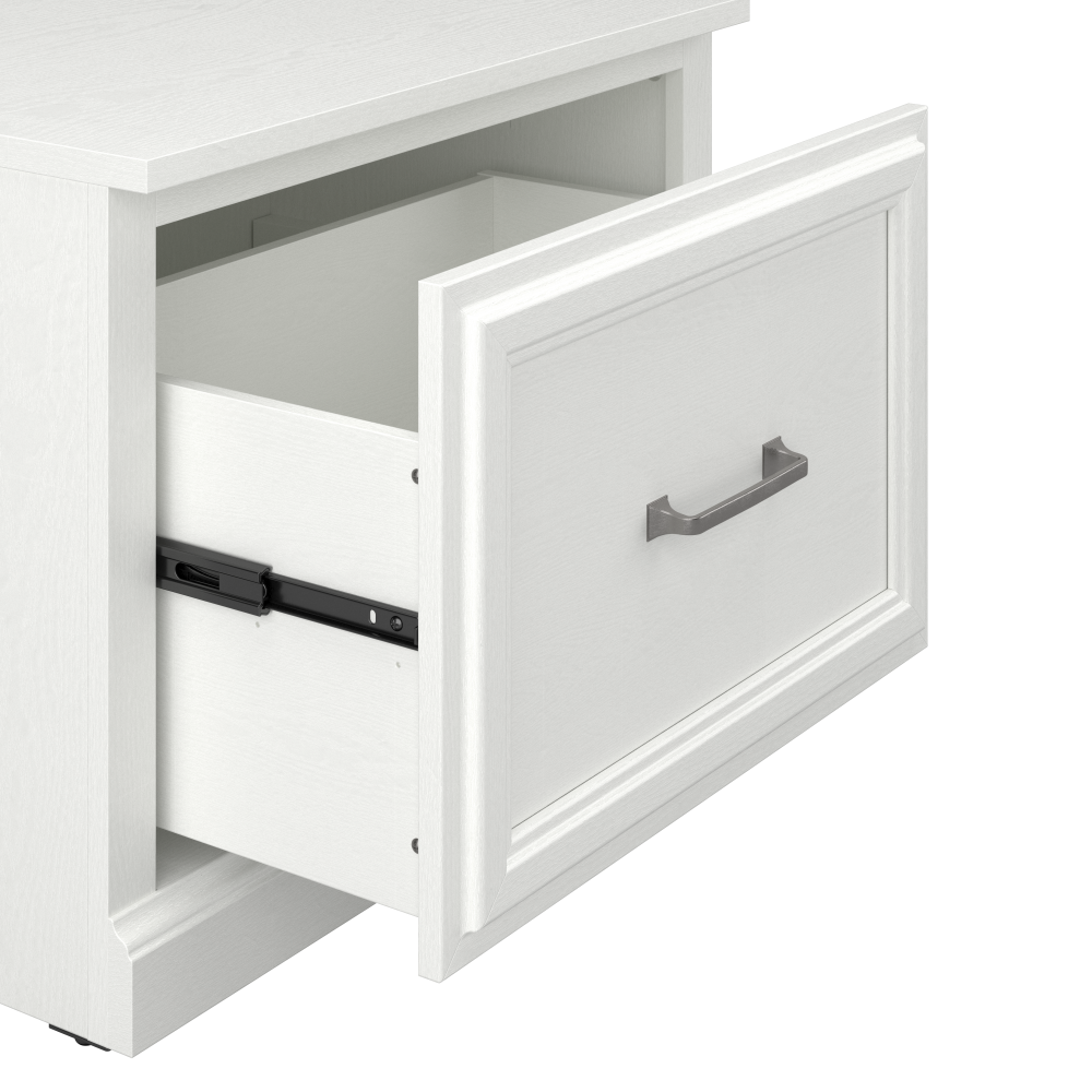 Shop Bush Furniture Woodland 24W Hall Tree and Small Shoe Bench with Drawer, Image 06, WDL007WAS, #color_white ash