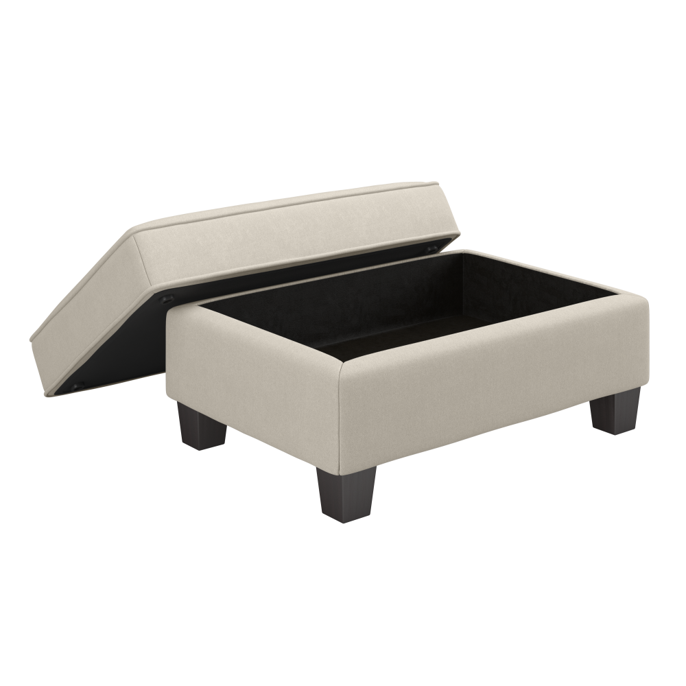 Shop Bush Furniture Stockton Accent Chair with Ottoman Set, Image 03, SKT010CRH, #color_cream herringbone fabric