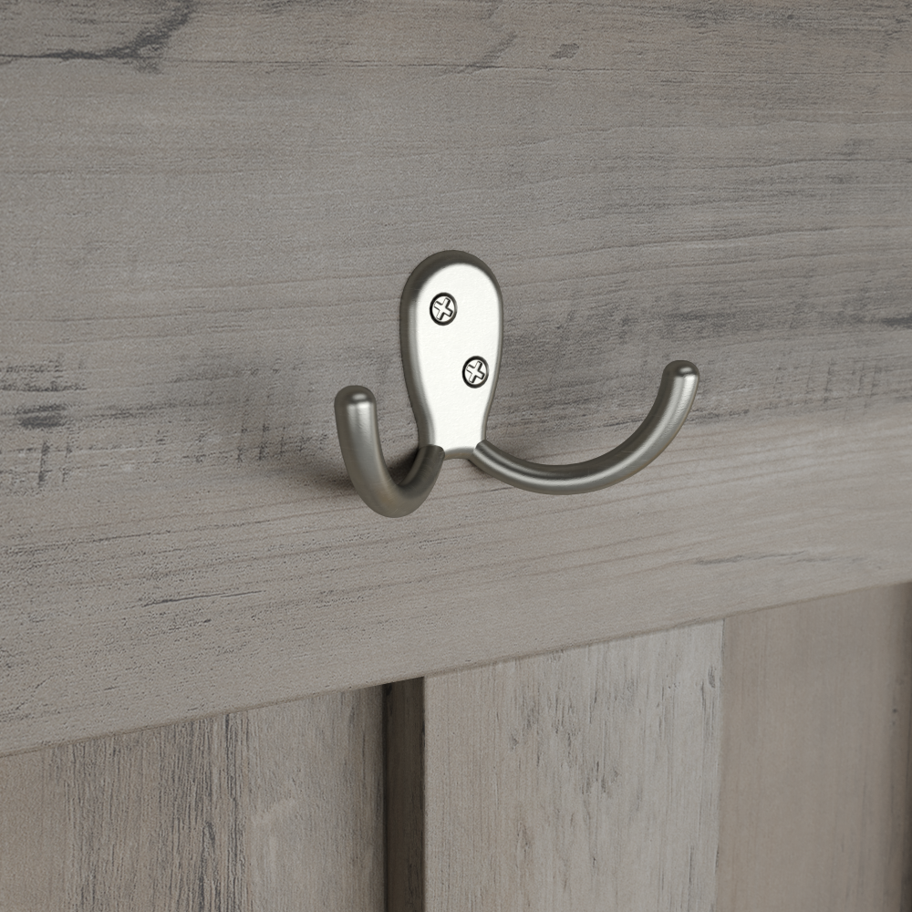 Shop Bush Furniture Salinas Entryway Storage Set with Hall Tree, Shoe Bench and Accent Cabinet, Image 05, SAL008DG, #color_driftwood gray