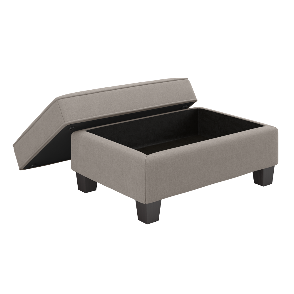 Shop Bush Furniture Stockton Storage Ottoman, Image 04, SNO34SBGH-Z, #color_beige herringbone fabric