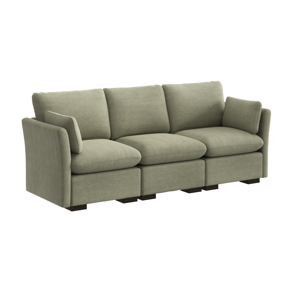 Shop Bush Home Sienna Modular 3-Seater Sofa, Image 02, SNA003SGW, #color_soft green