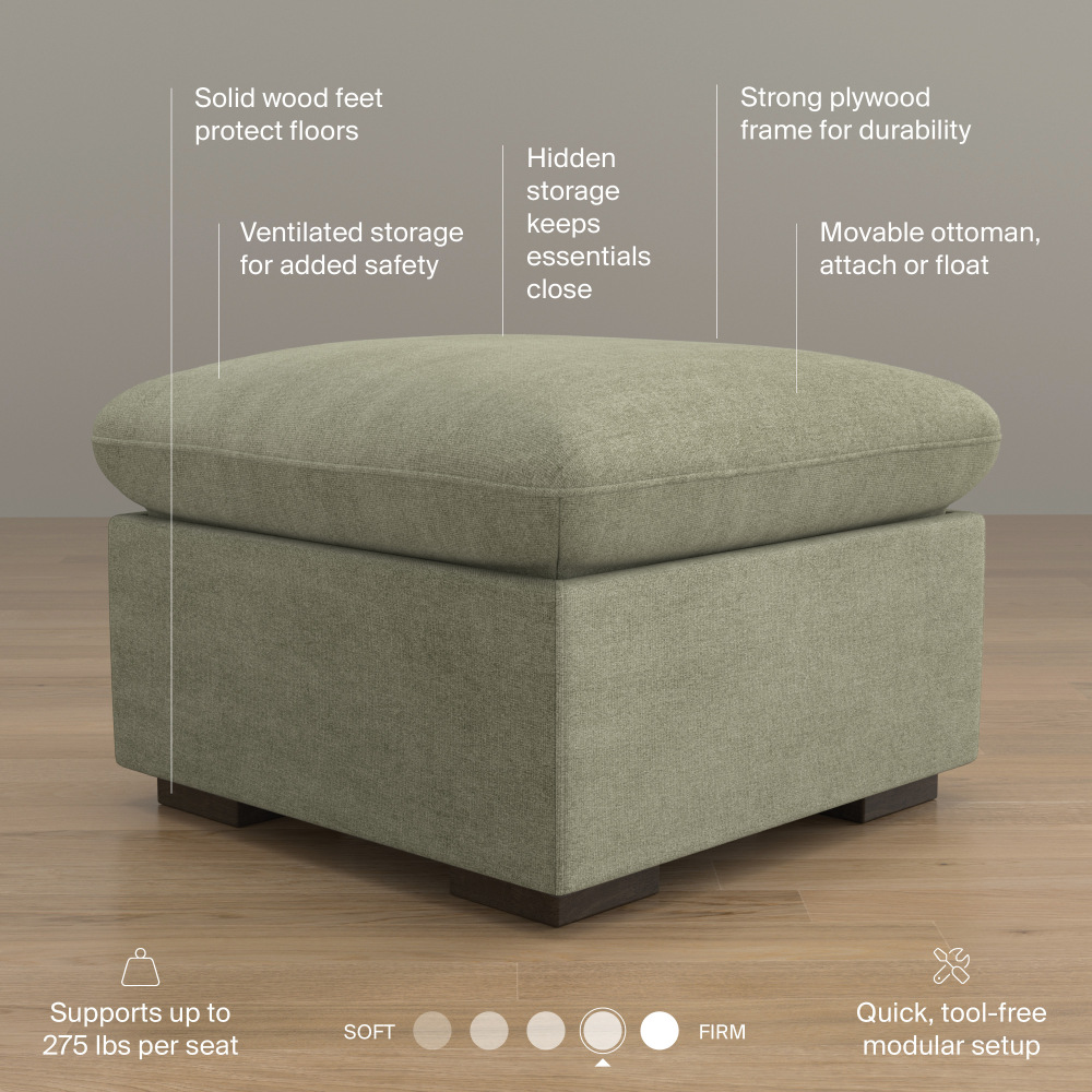Shop Bush Home Sienna Modular Storage Ottoman, Image 08, SIO28SSGW-03, #color_soft green