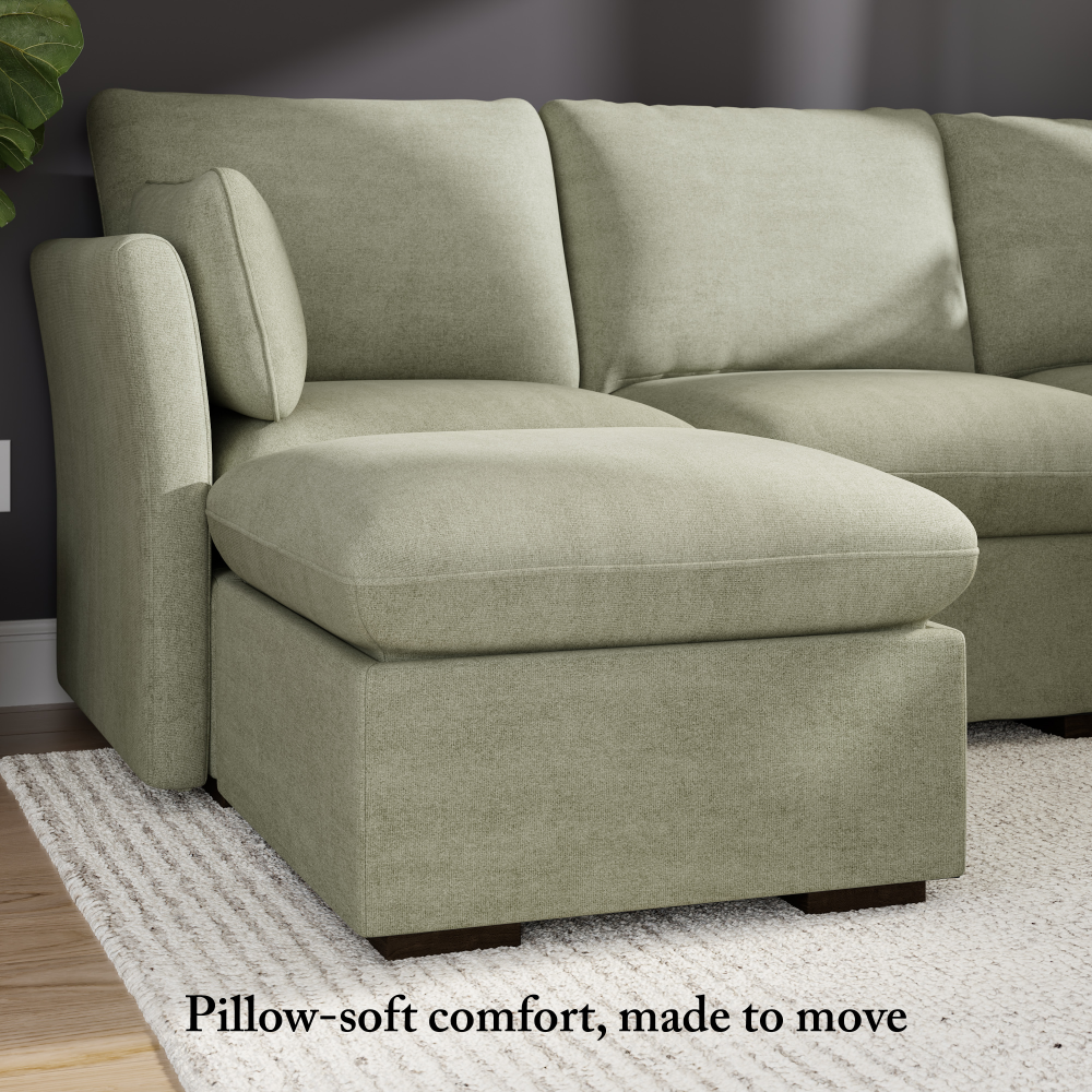 Shop Bush Home Sienna Modular Storage Ottoman, Image 05, SIO28SSGW-03, #color_soft green