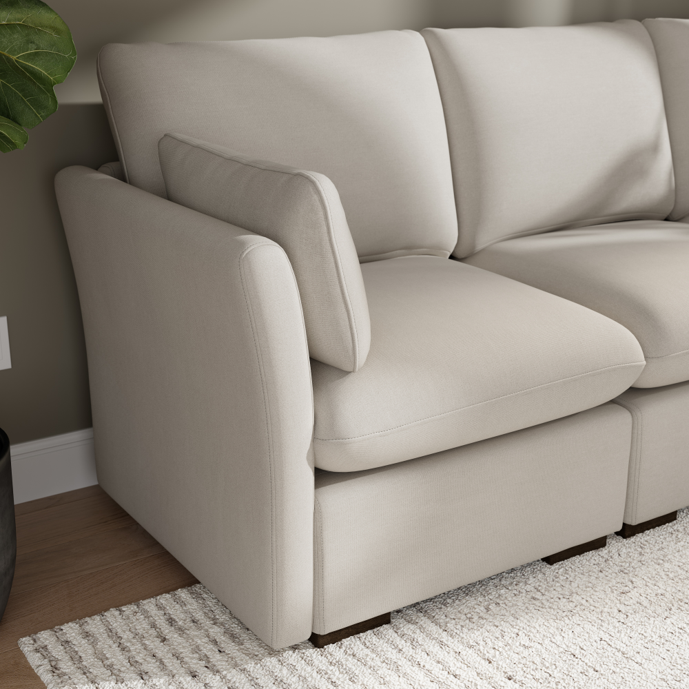 Shop Bush Home Sienna Modular Accent Chair, Image 05, SNA001MTW, #color_mist taupe