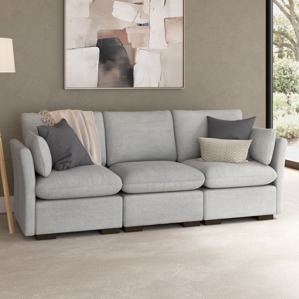 Shop Bush Home Sienna Modular 3-Seater Sofa, Image 01, SNA003DGW, #color_dove gray