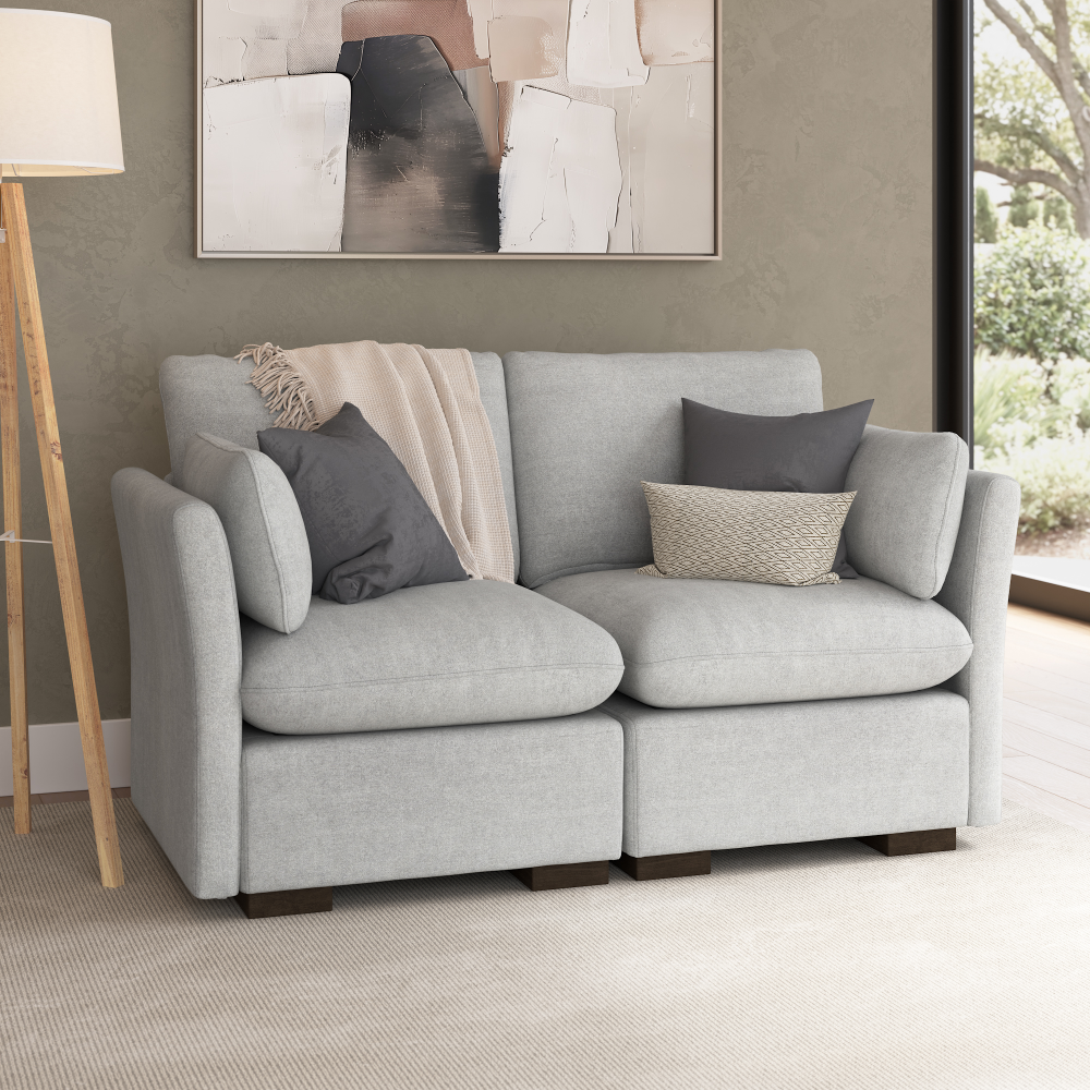 Shop Bush Home Sienna Modular 2-Seater Loveseat, Image 01, SNA002DGW, #color_dove gray