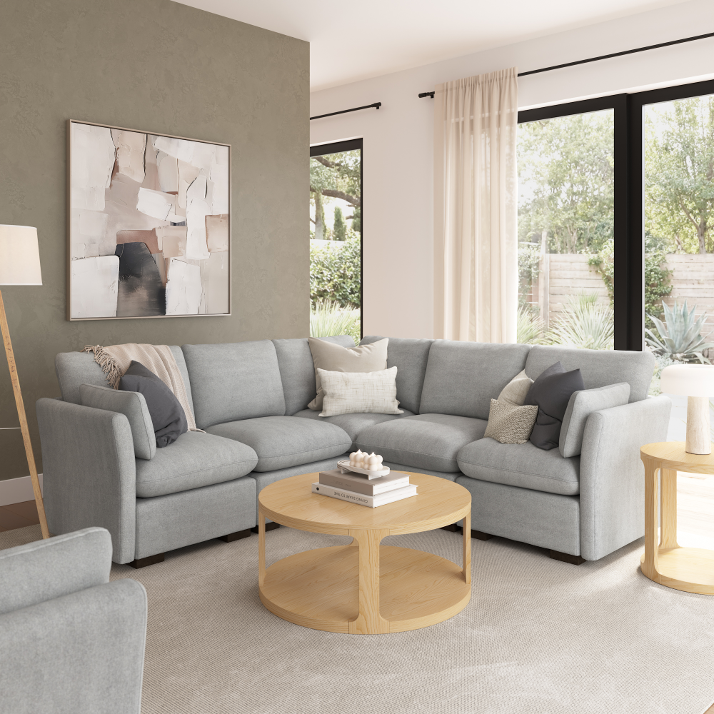 Shop Bush Home Sienna Modular 3-Seater Sofa, Image 03, SNA003DGW, #color_dove gray