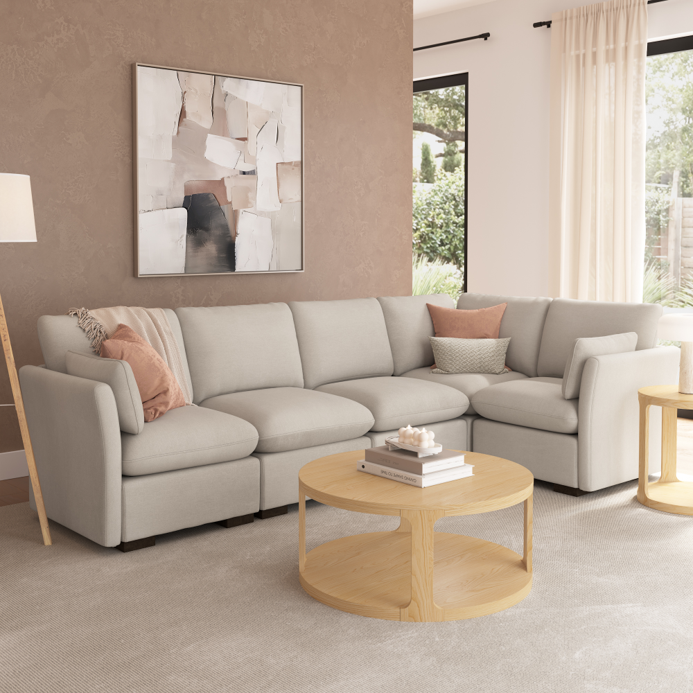 Shop Bush Home Sienna Modular Corner Wedge, Image 05, SIN36SMTW-03, #color_mist taupe