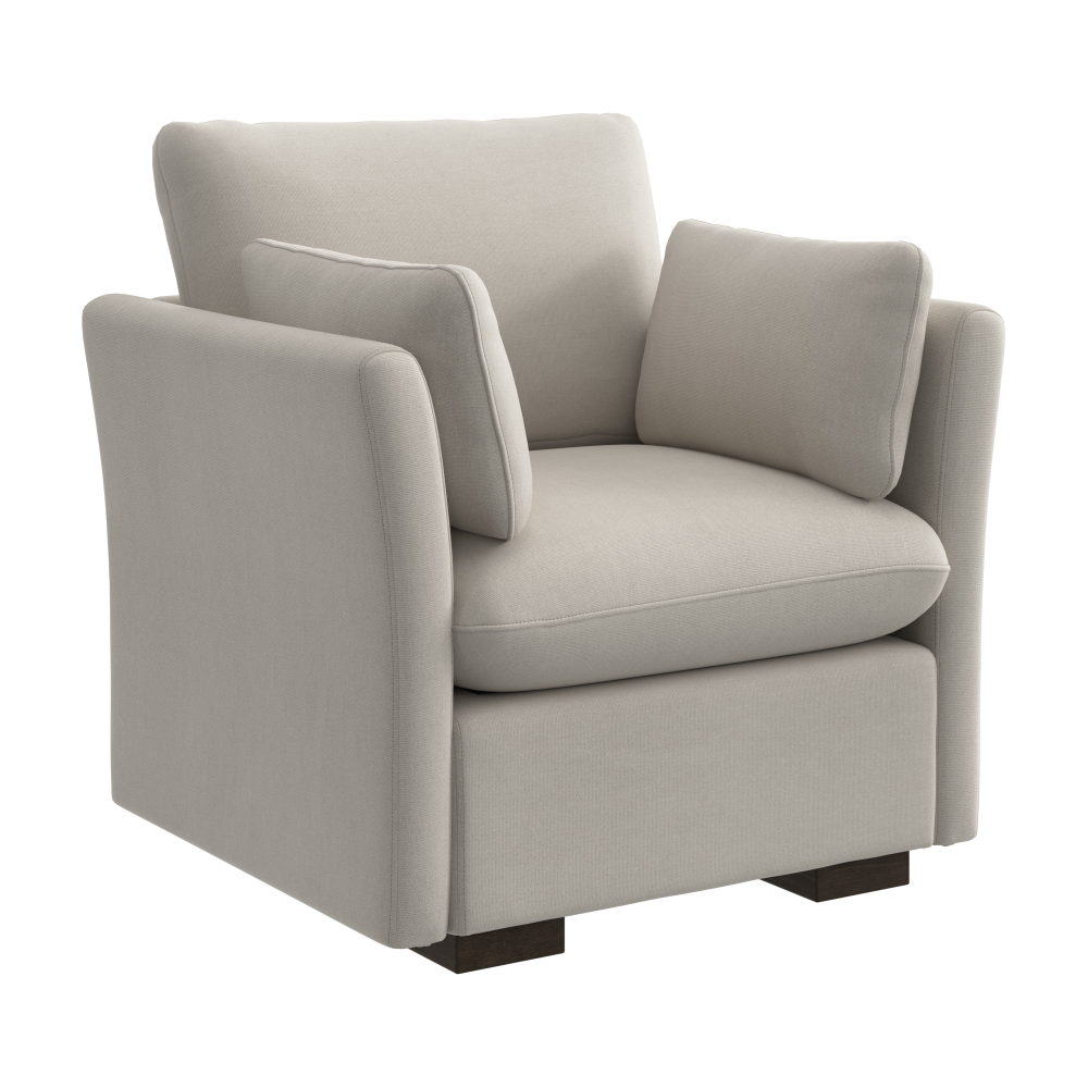 Shop Bush Home Sienna Modular Accent Chair, Image 02, SNA001MTW, #color_mist taupe