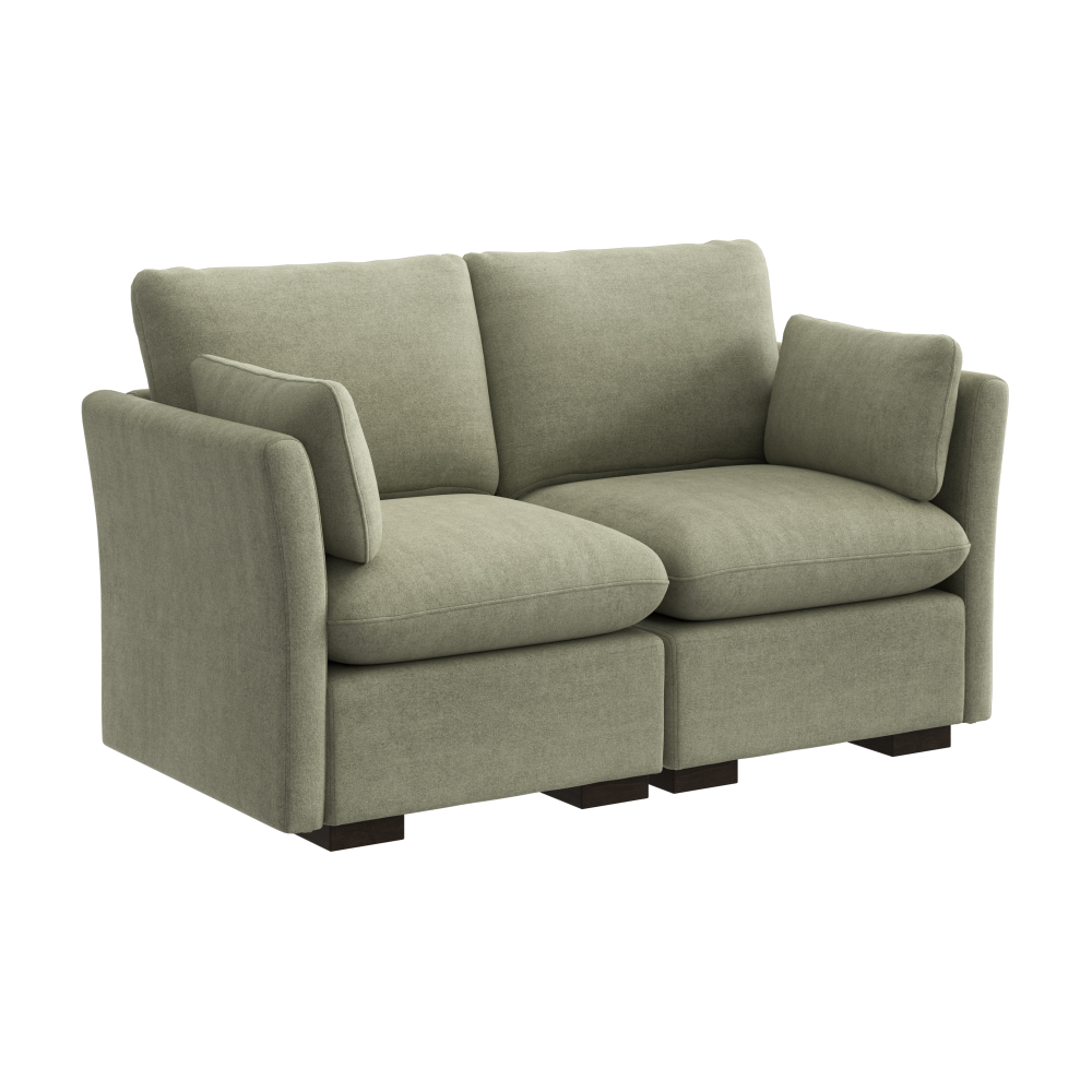 Shop Bush Home Sienna Modular 2-Seater Loveseat, Image 02, SNA002SGW, #color_soft green
