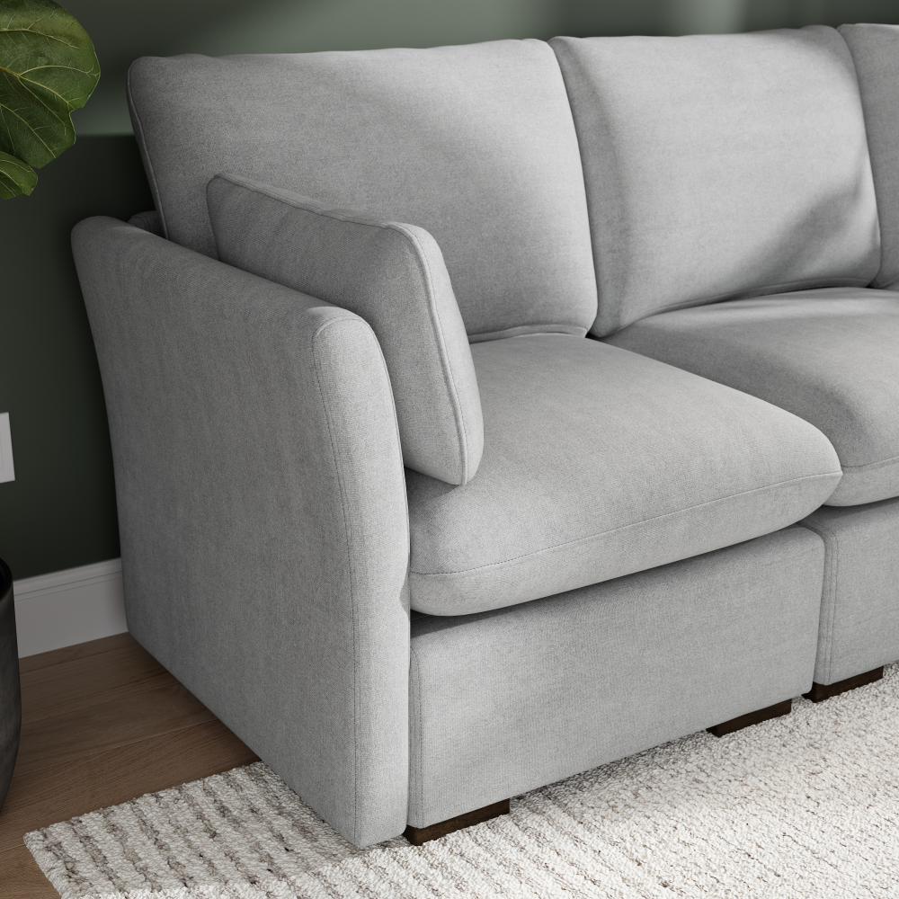 Shop Bush Home Sienna Modular Accent Chair, Image 05, SNA001DGW, #color_dove gray