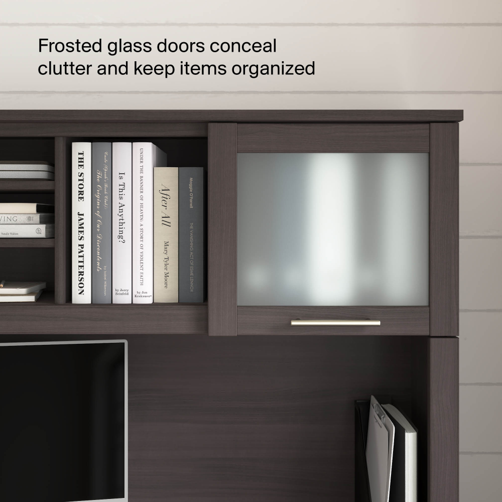 Shop Bush Home Somerset 72W Desk Hutch, Image 06, WC81511, #color_storm gray
