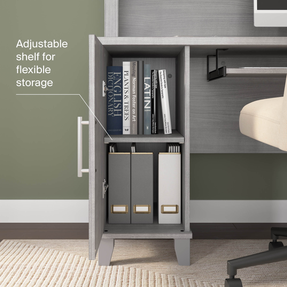 Shop Bush Home Somerset 72W L Shaped Desk with Storage, Image 04, WC81210K, #color_platinum gray