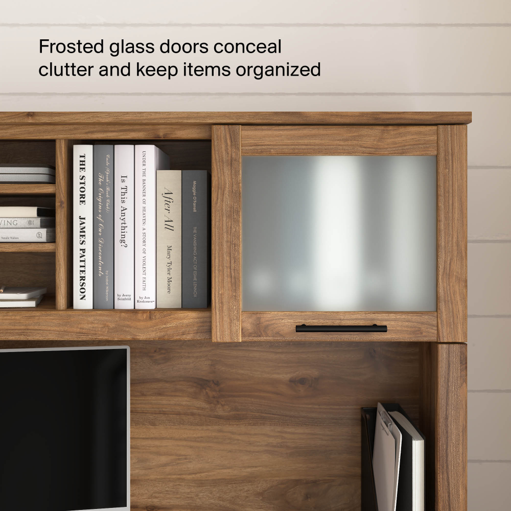 Shop Bush Home Somerset 72W Desk Hutch, Image 06, WC81311, #color_fresh walnut