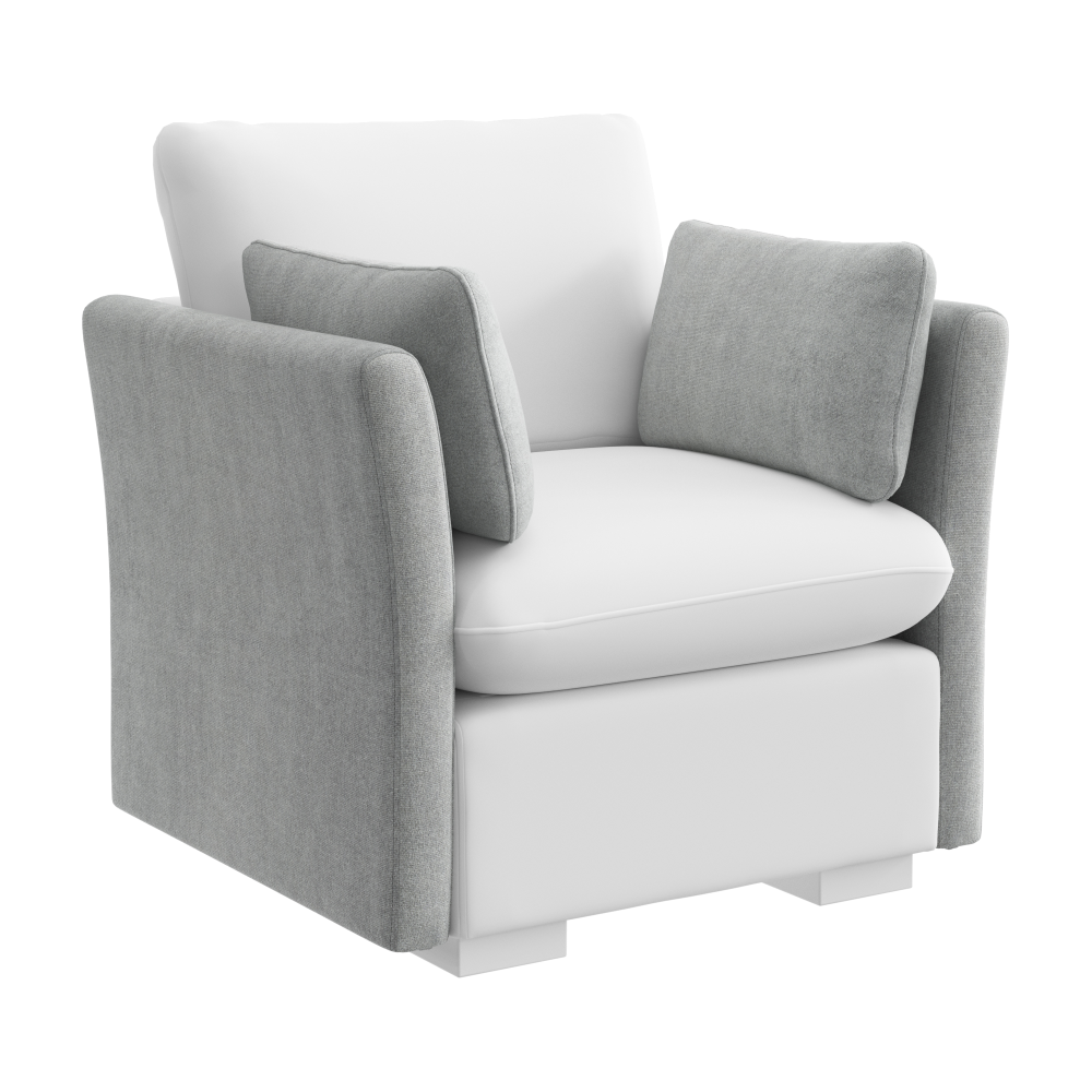 Shop Bush Home Sienna Modular Arm Set with Pillows, Image 02, SIG01UDGW-03, #color_dove gray