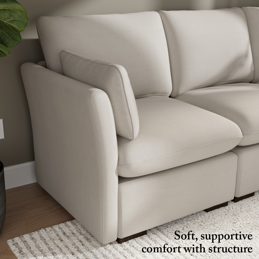 Shop Bush Home Sienna Modular Arm Set with Pillows, Image 04, SIG01UMTW-03, #color_mist taupe