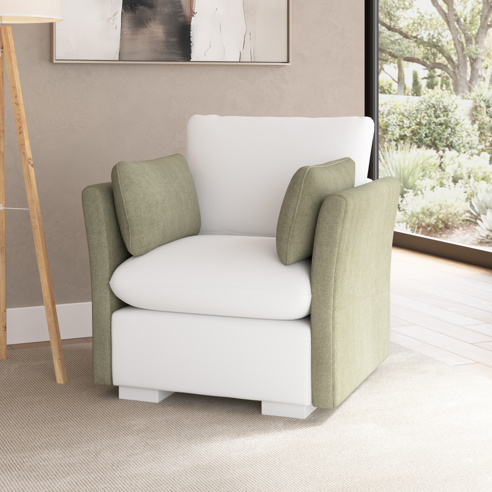 Shop Bush Home Sienna Modular Arm Set with Pillows, Image 01, SIG01USGW-03, #color_soft green