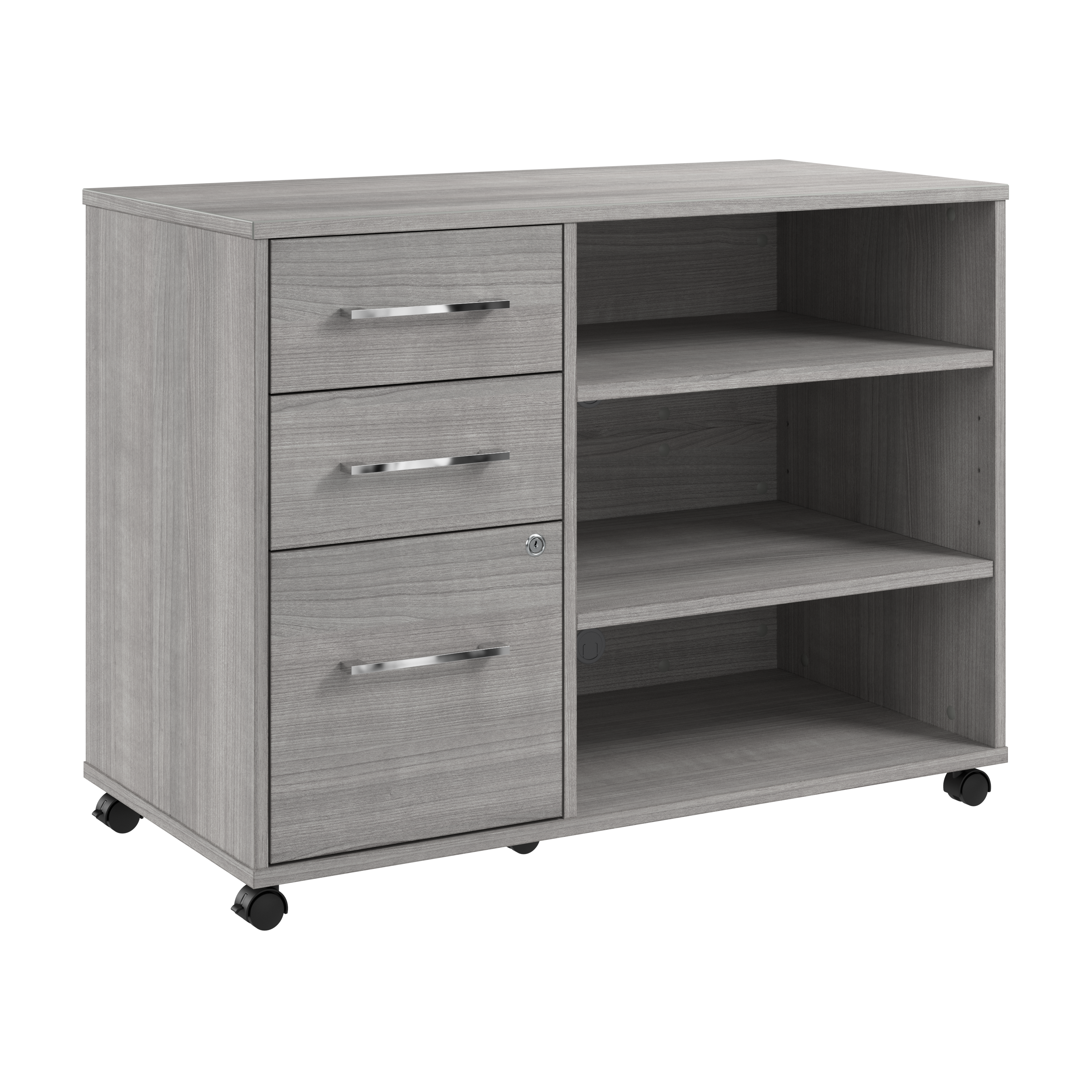 Shop Bush Business Furniture Hustle Office Storage Cabinet with Wheels 02 HUF140PG #color_platinum gray