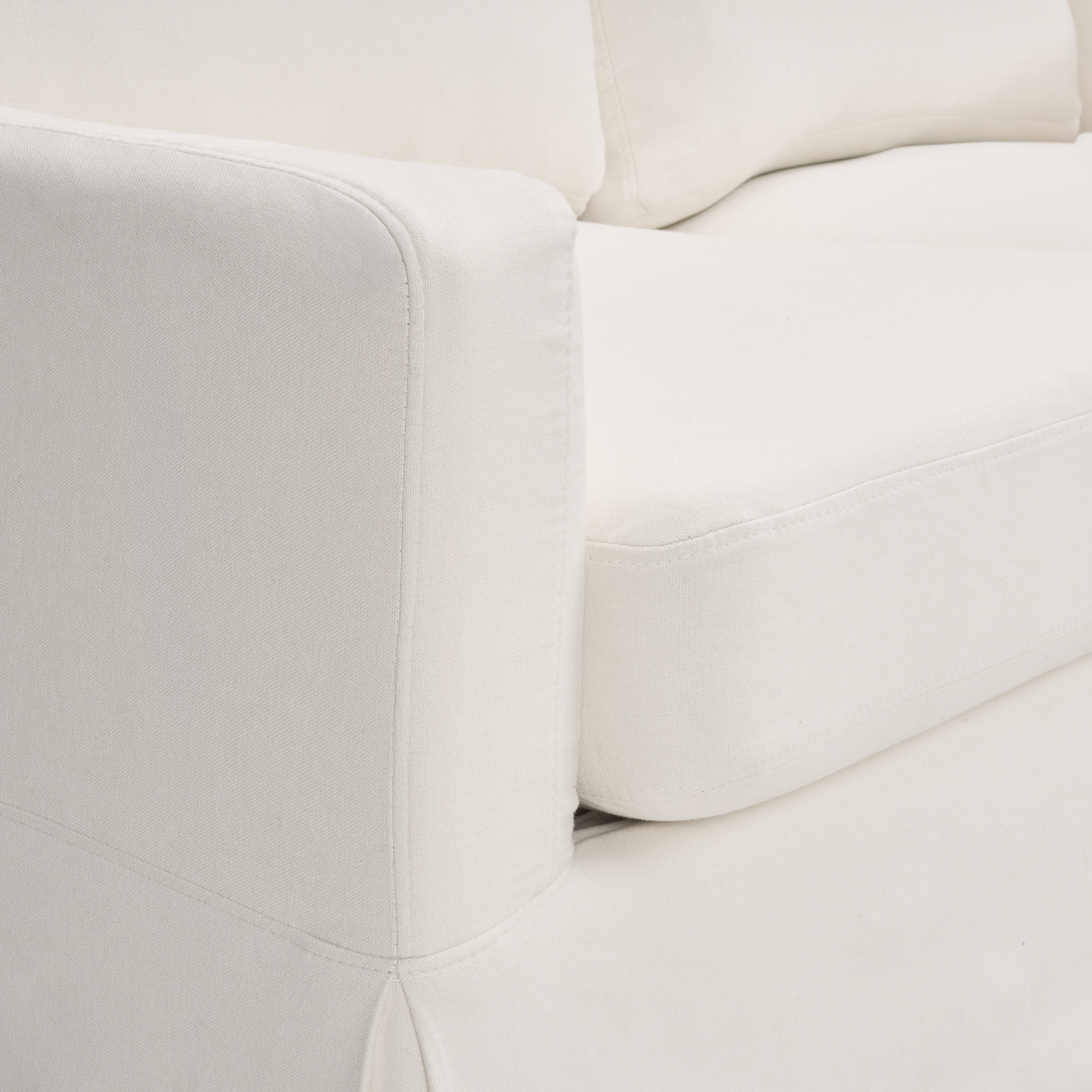 Shop Bush Home Harper 57W Loveseat with Slipcover HAR011IYB 5 #color_ivory basketweave fabric