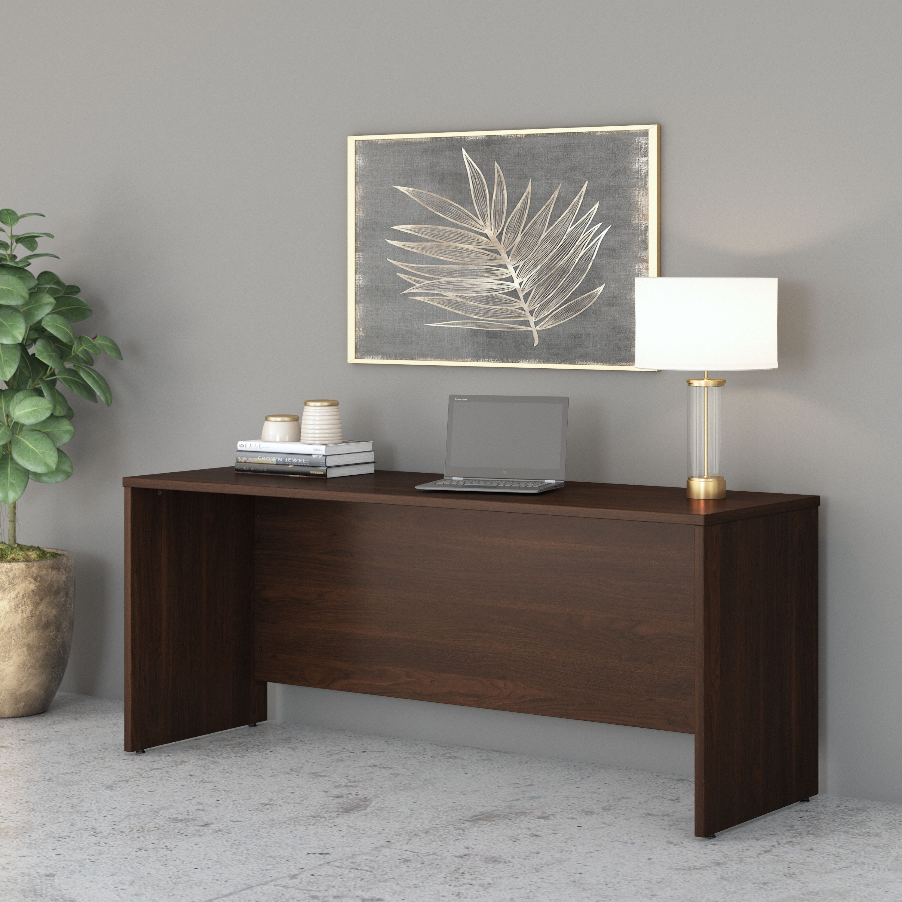 Shop Bush Business Furniture Studio C 72W x 24D Credenza Desk 01 SCD372BW-Z #color_black walnut