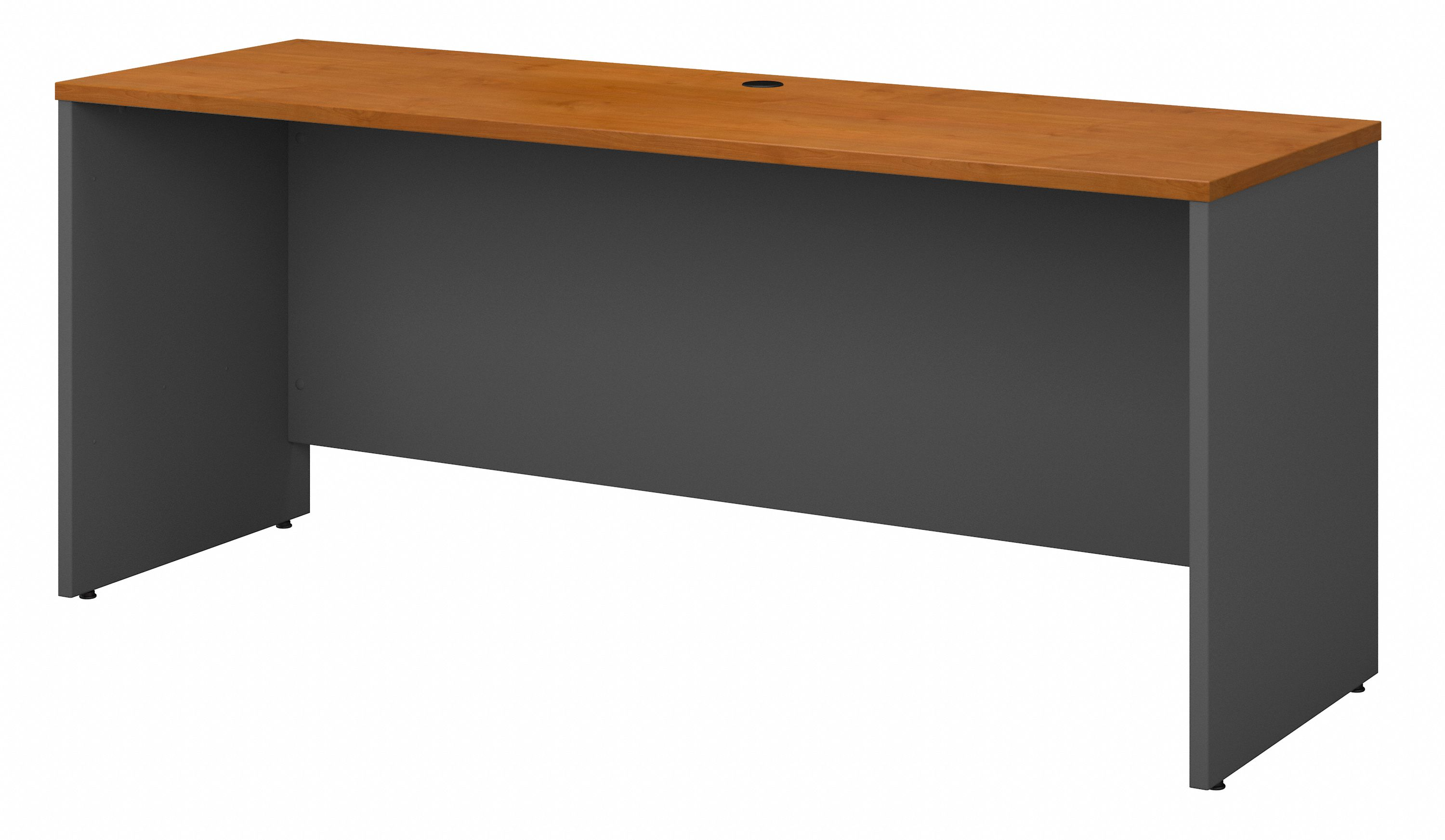 Shop Bush Business Furniture Series C 72W x 24D Credenza Desk 02 WC72426 #color_natural cherry/graphite gray