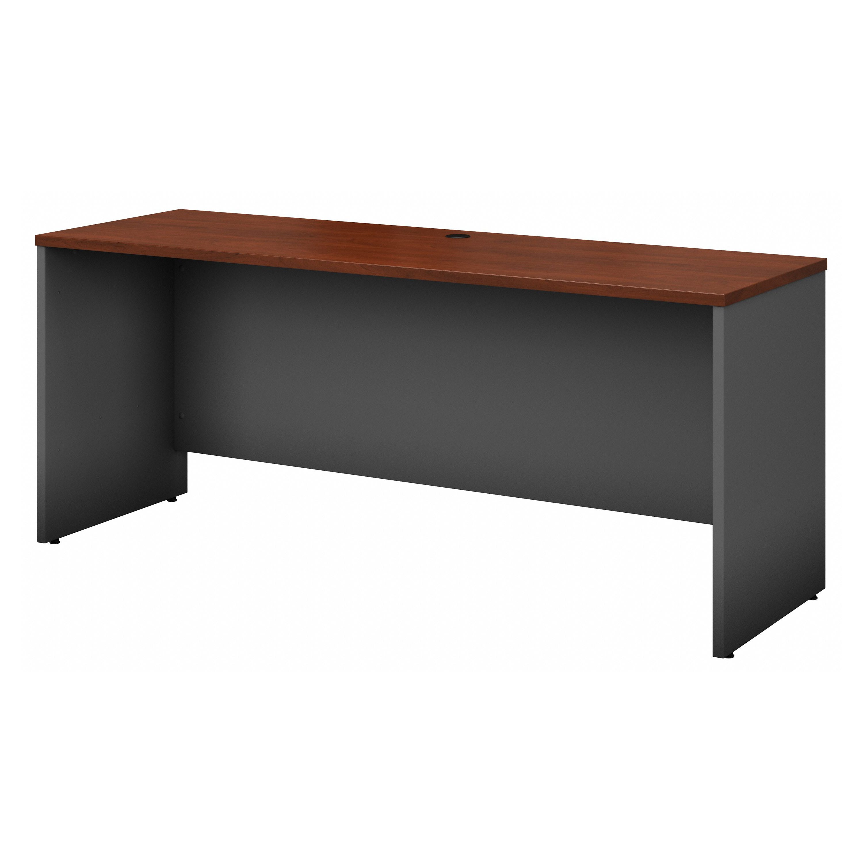 Shop Bush Business Furniture Series C 72W x 24D Credenza Desk 02 WC24426 #color_hansen cherry/graphite gray
