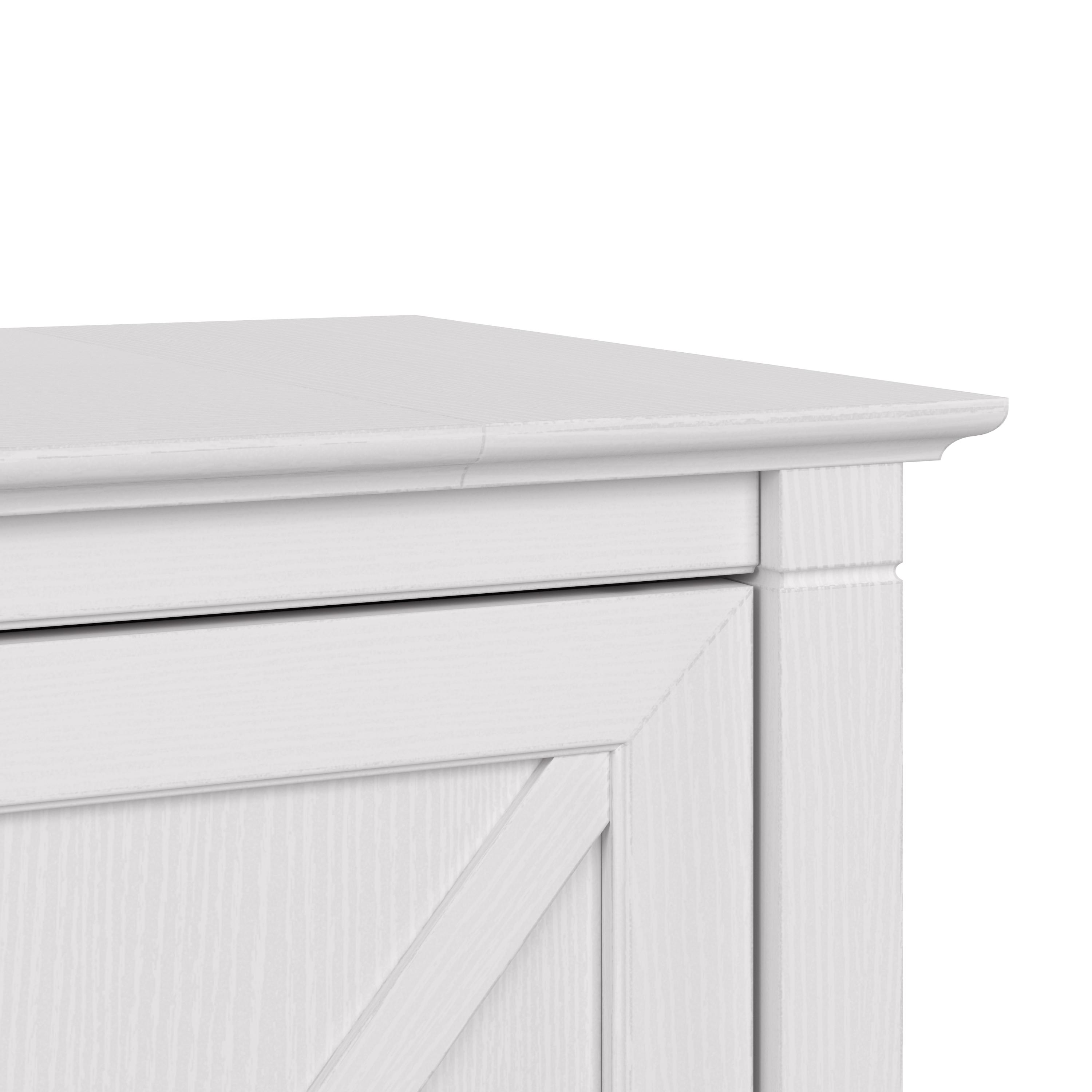 Shop Bush Furniture Key West Small Storage Cabinet with Doors and Shelves 05 KWS232WT-03 #color_pure white oak