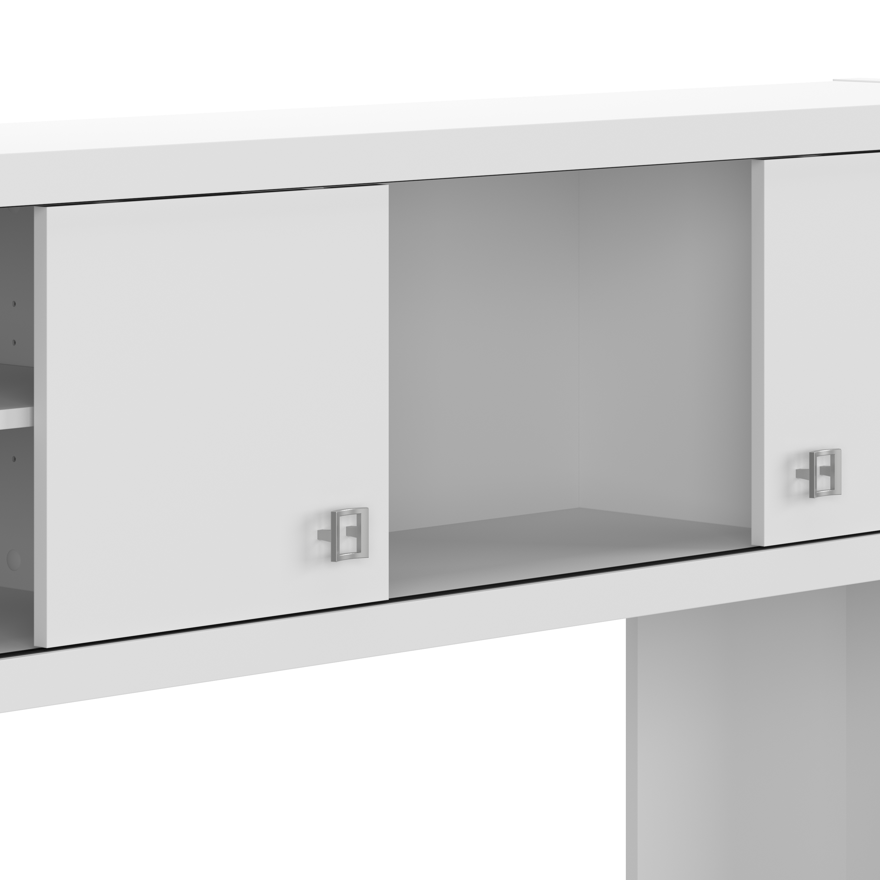 Shop Bush Business Furniture Echo 60W Credenza Desk with Hutch 03 ECH030PW #color_pure white