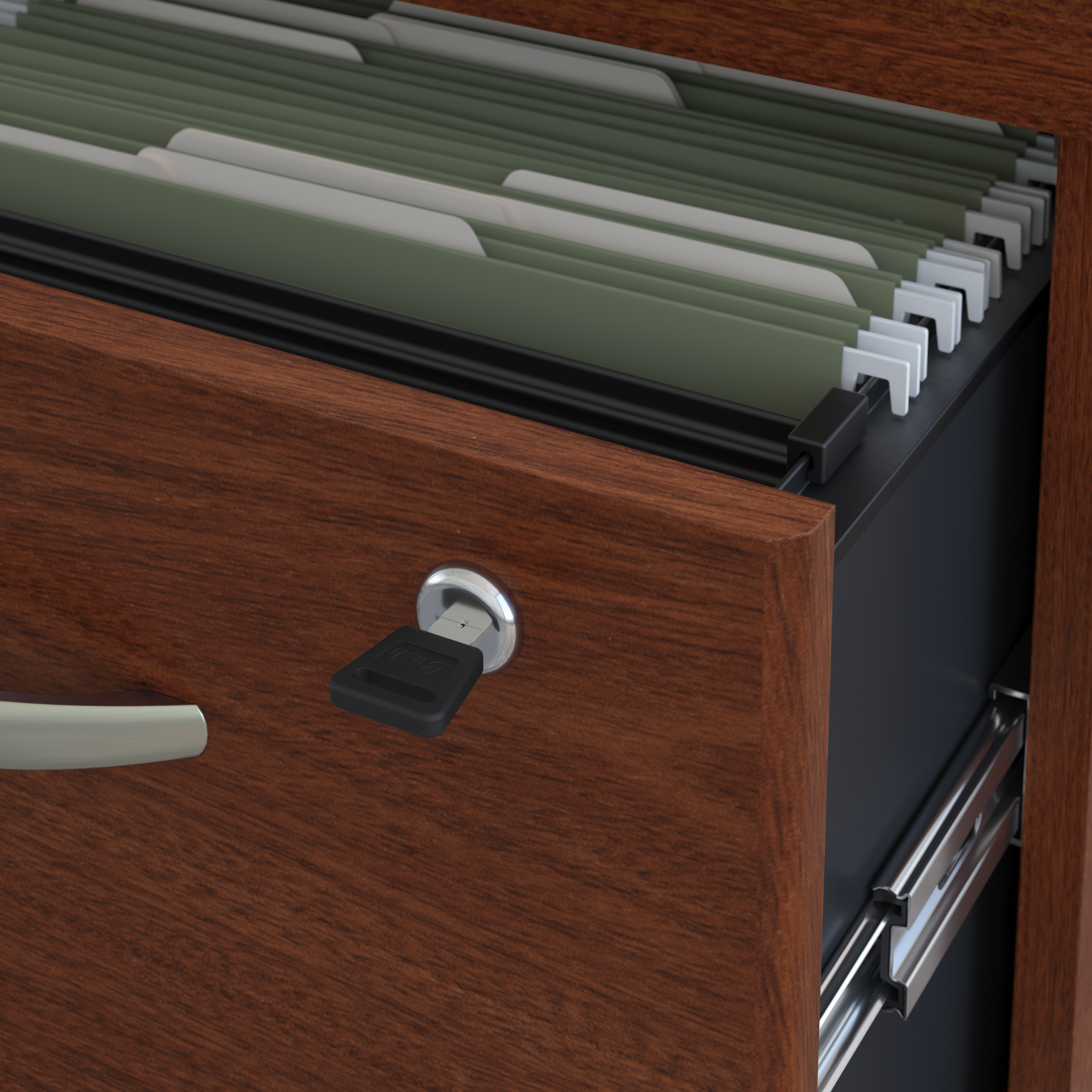 Shop Bush Business Furniture Series C 2 Drawer Mobile File Cabinet - Assembled 03 WC36752SU #color_mahogany