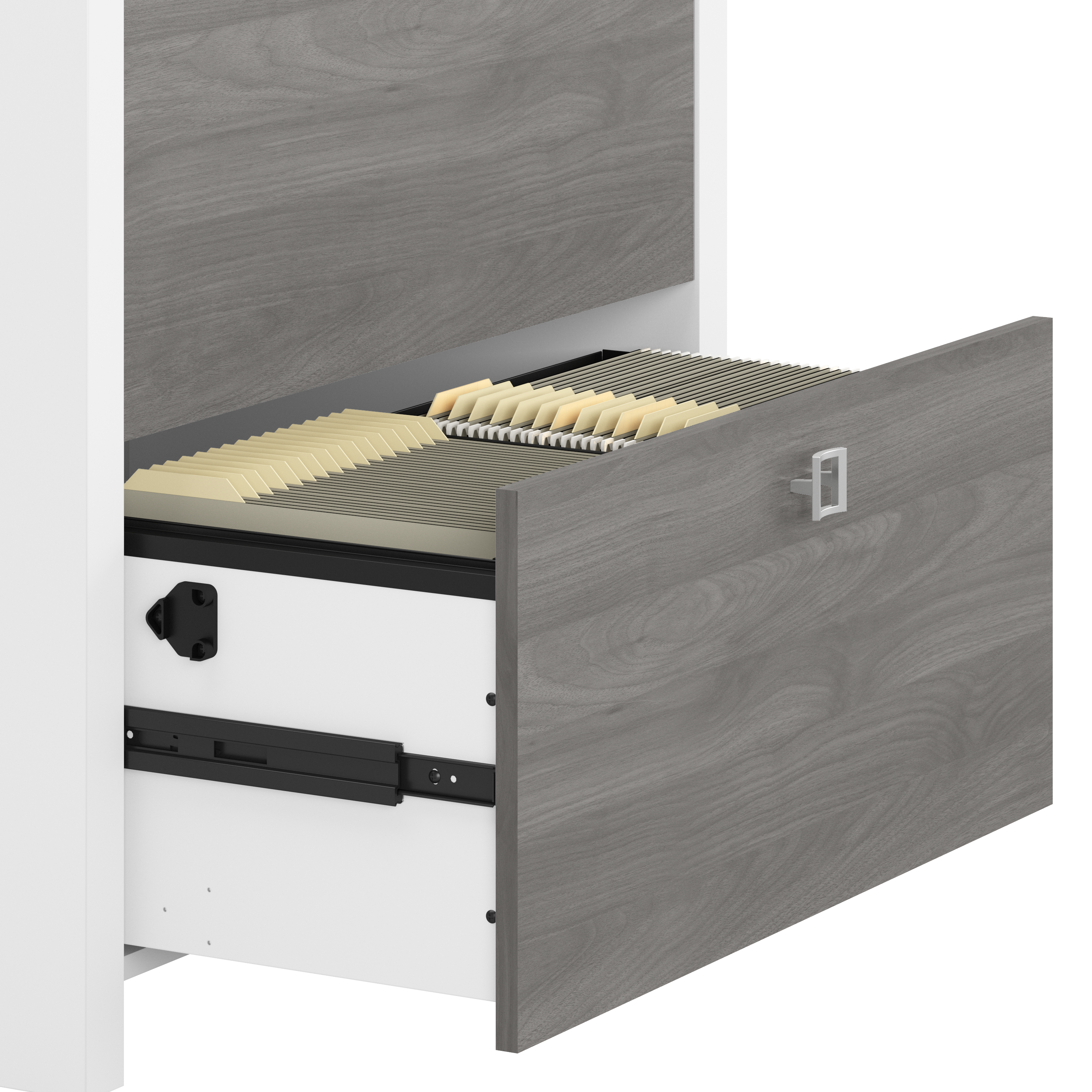 Shop Bush Business Furniture Echo 2 Drawer Lateral File Cabinet 03 KI60502-03 #color_pure white/modern gray