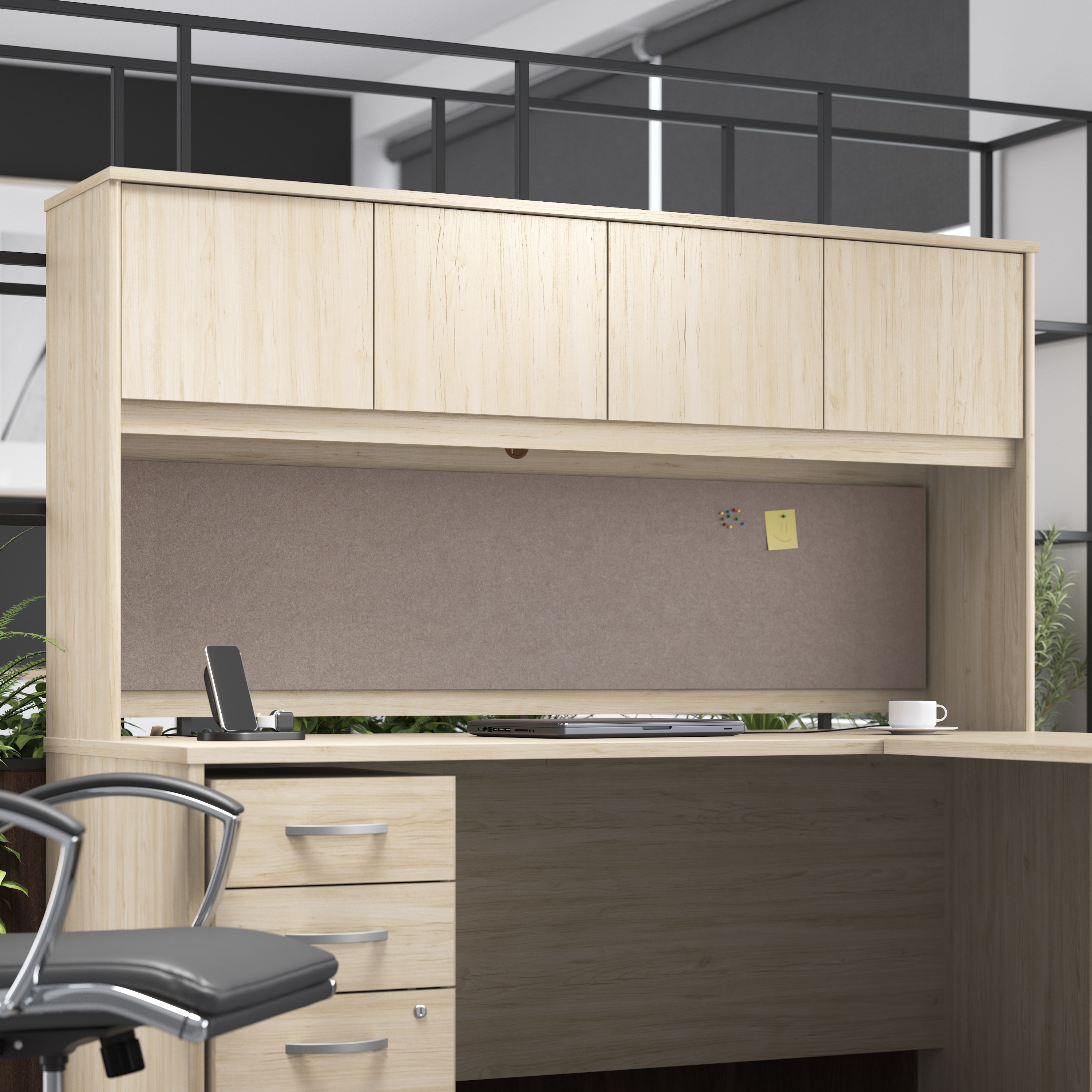 Shop Bush Business Furniture 69W x 16H Acoustic Tackboard 01 AC99895-03 #color_warm beige