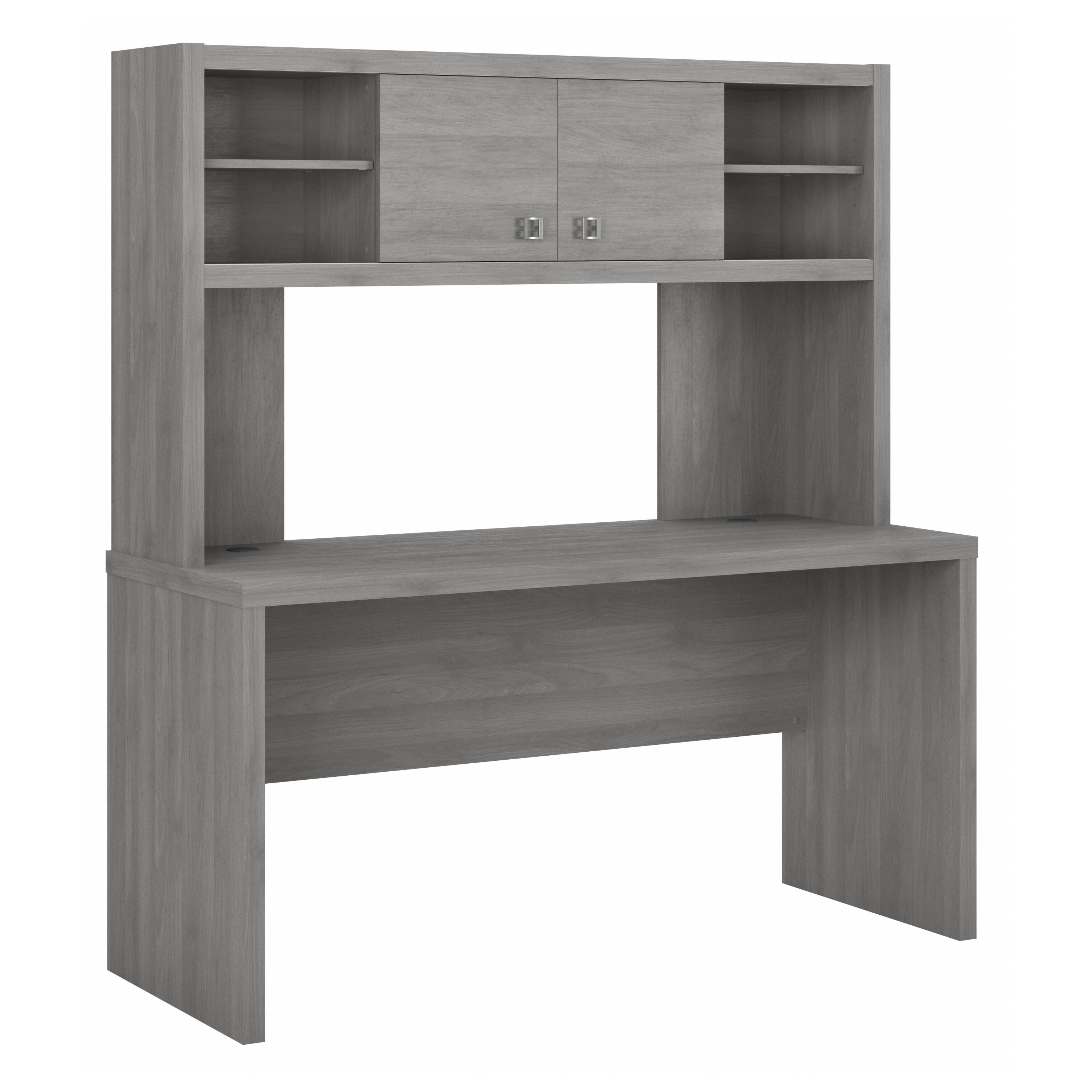 Shop Bush Business Furniture Echo 60W Credenza Desk with Hutch 02 ECH030MG #color_modern gray